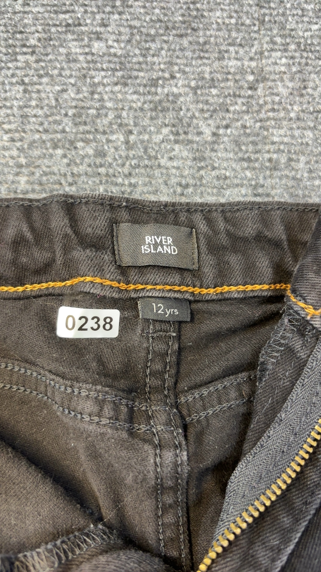 River Island Black Denim Skinny Jeans UK 12 Kids image 6