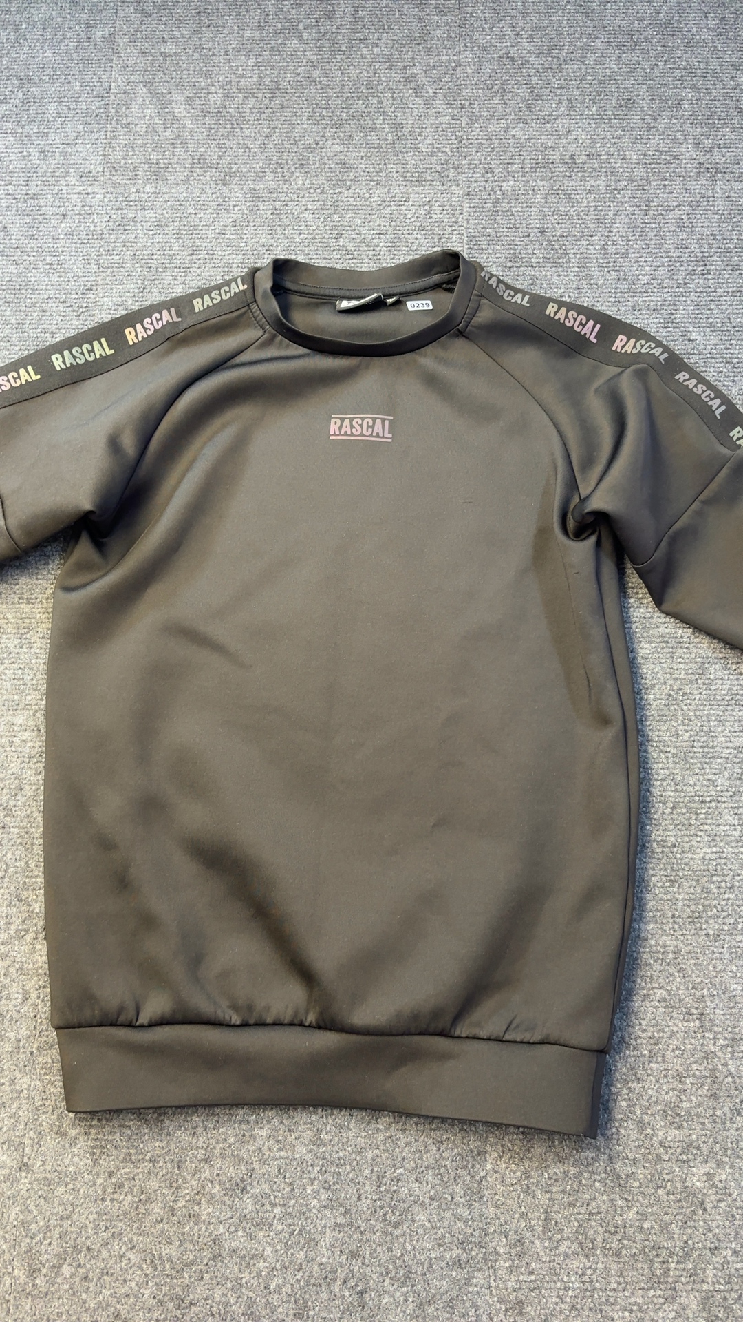 Rascal Black Kids Sweatshirt 13-14 Years Colourful Logo Tape image 5