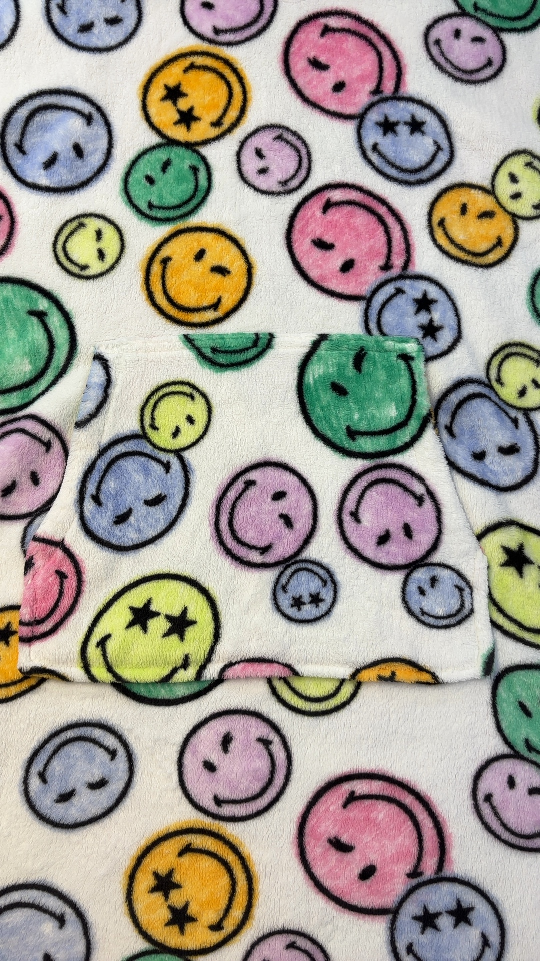 M&S White Multi Smiley Face Fleece Jumper 15-16 Yrs image 2