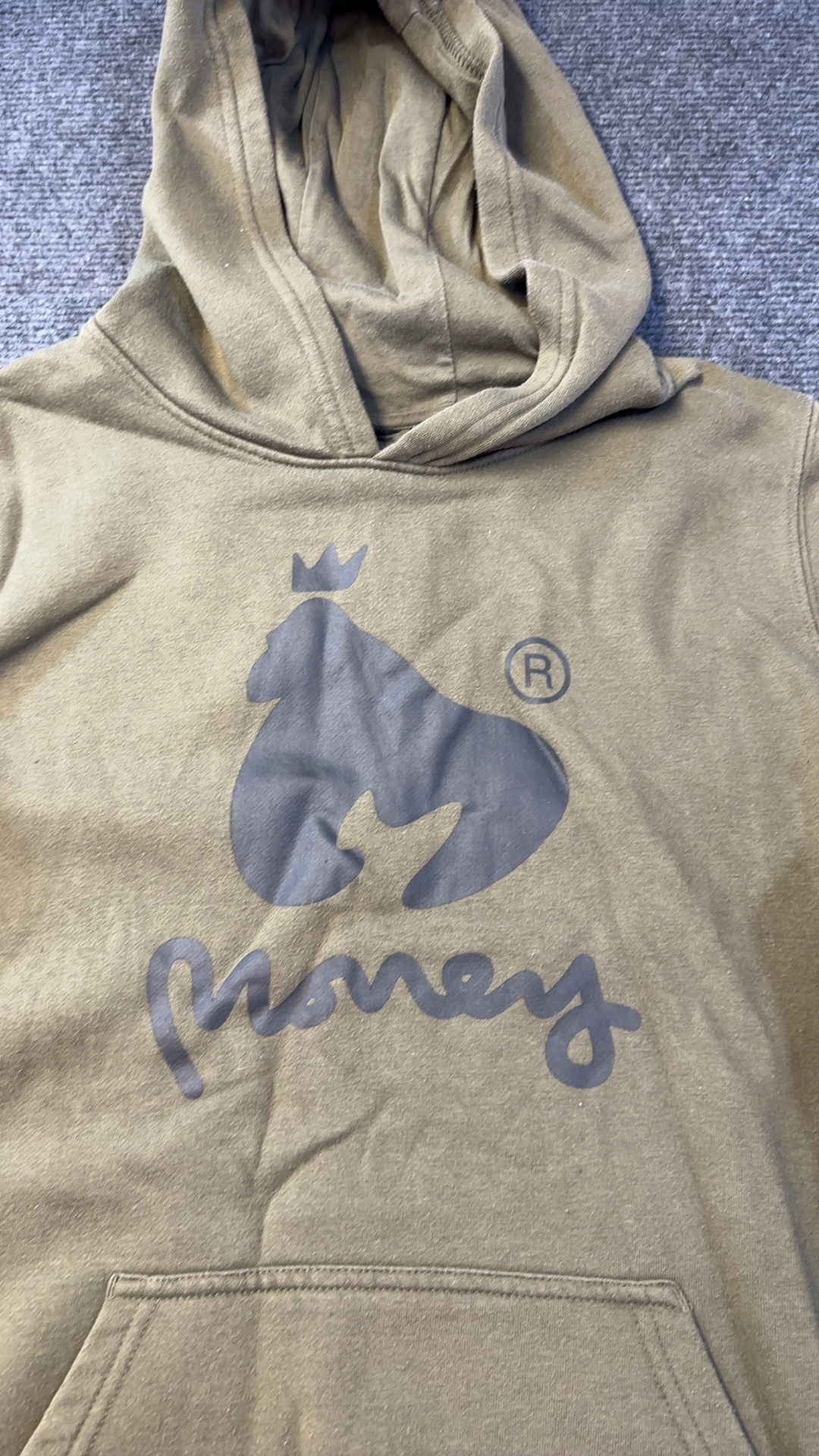 Money Green Hoodie Kids 12-13 Years Grape Leaf Colour image 2