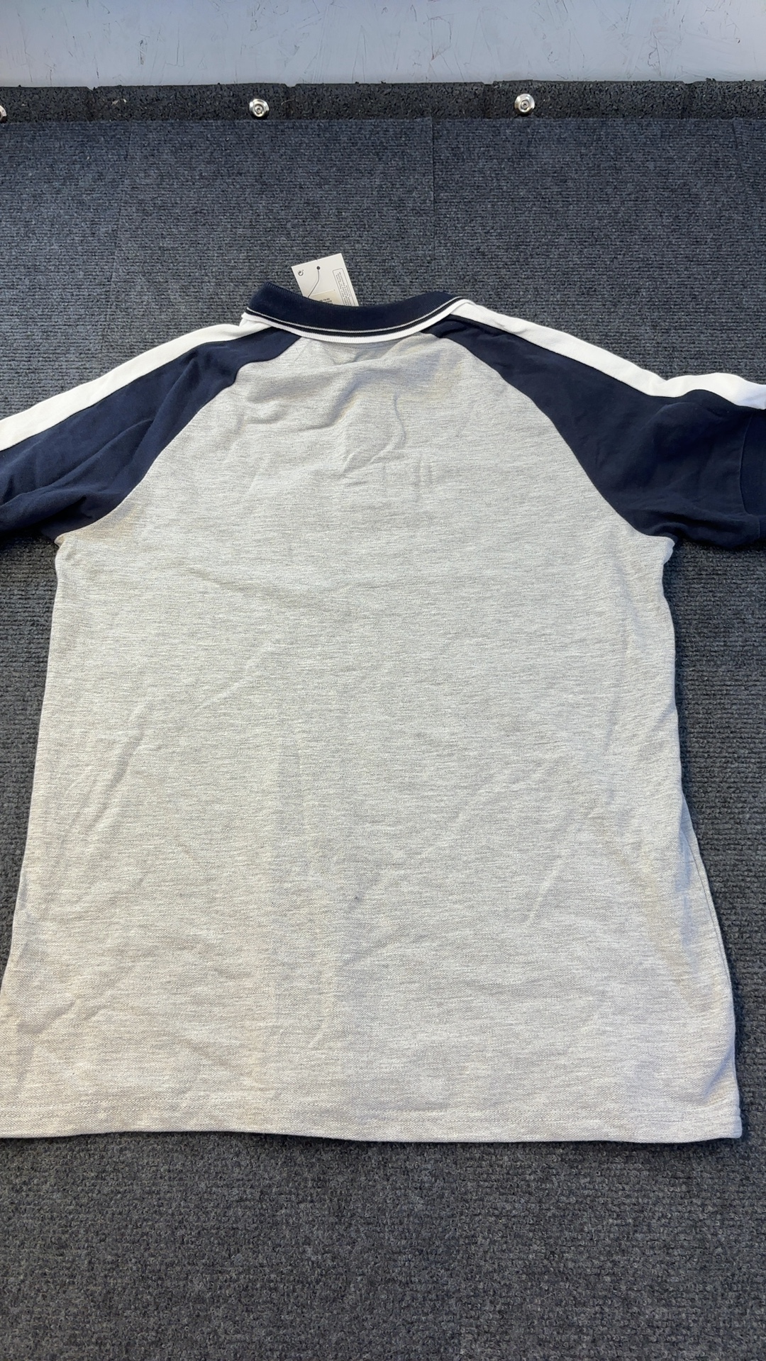 Primark Grey & Navy Polo Shirt Small Regular Fit brand new with tags image 2