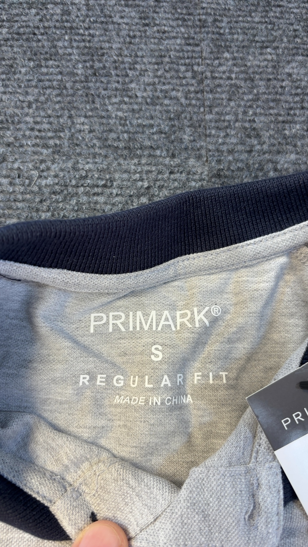 Primark Grey & Navy Polo Shirt Small Regular Fit brand new with tags image 3