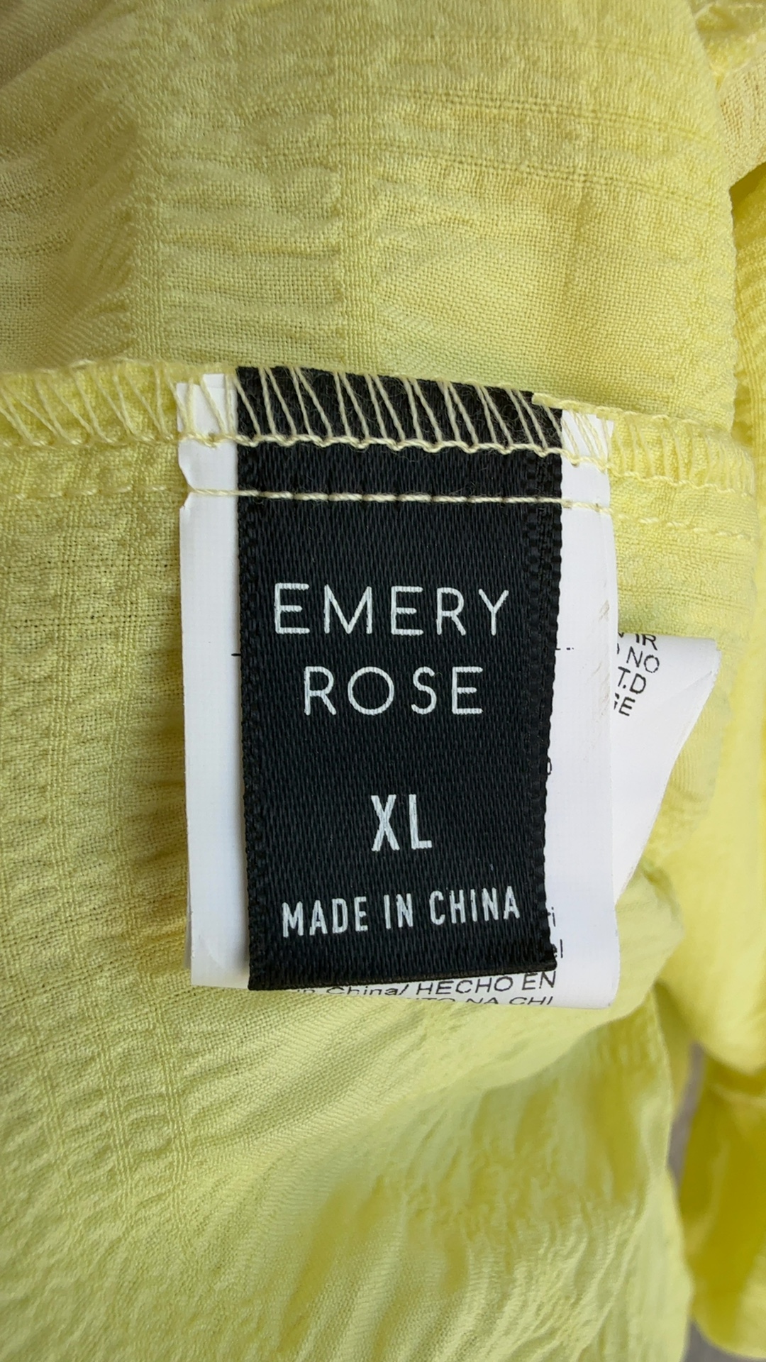 Emery Rose Yellow Off Shoulder Dress XL Lightweight Summer Chic image 3