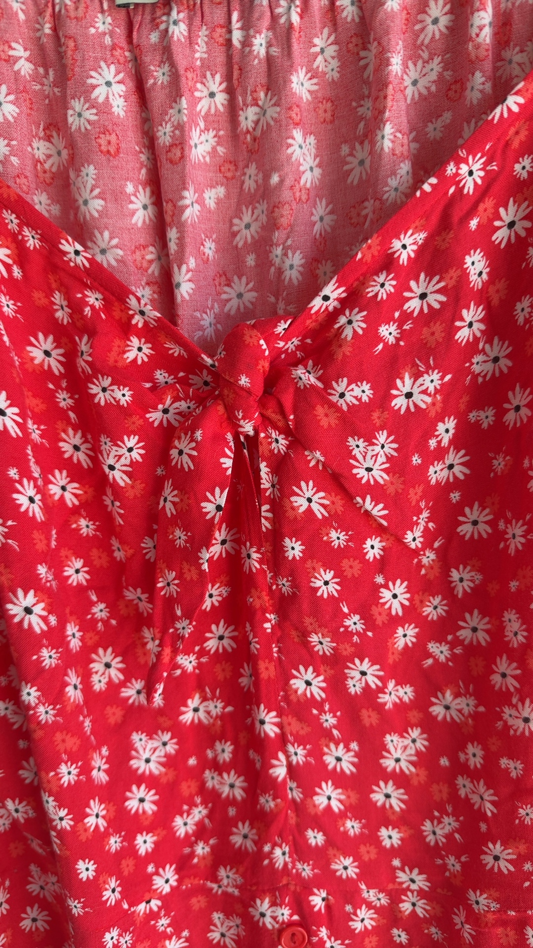 George Red Floral Off Shoulder Dress UK 12 Summer Casual Feminine image 4