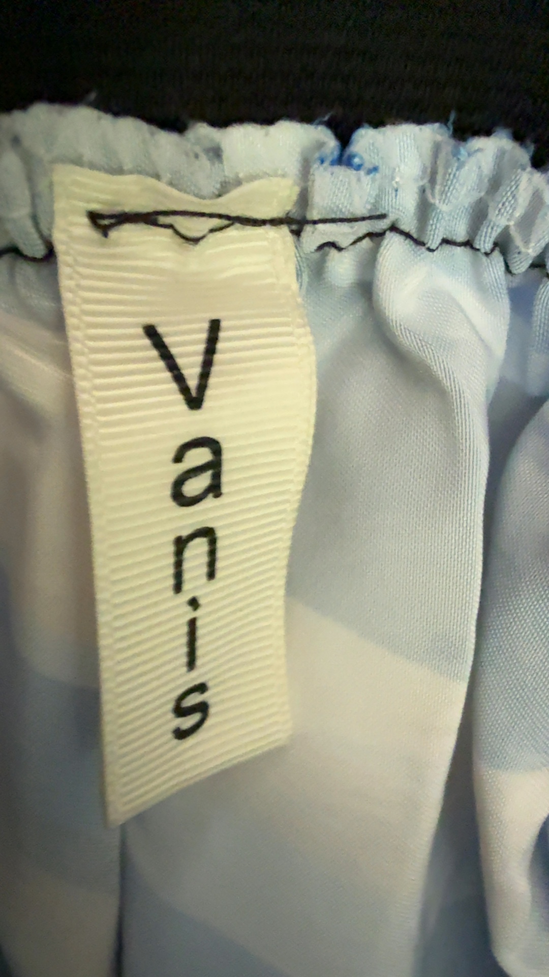 Vanis Blue & Beige Abstract Print Midi Skirt UK Medium Elegant Patterned image 3