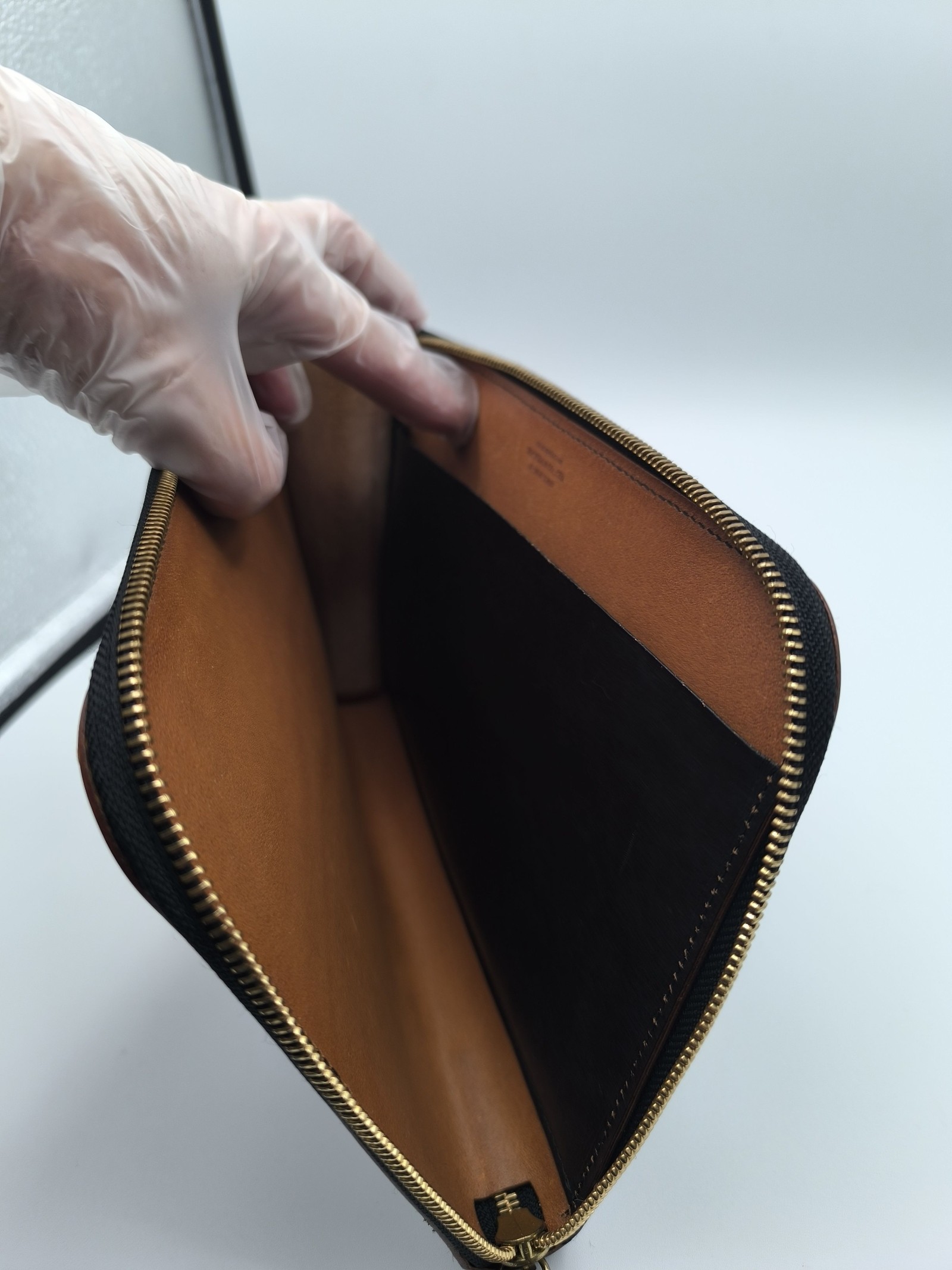 Porter Black Leather Zipped Organizer Pouch Other image 7