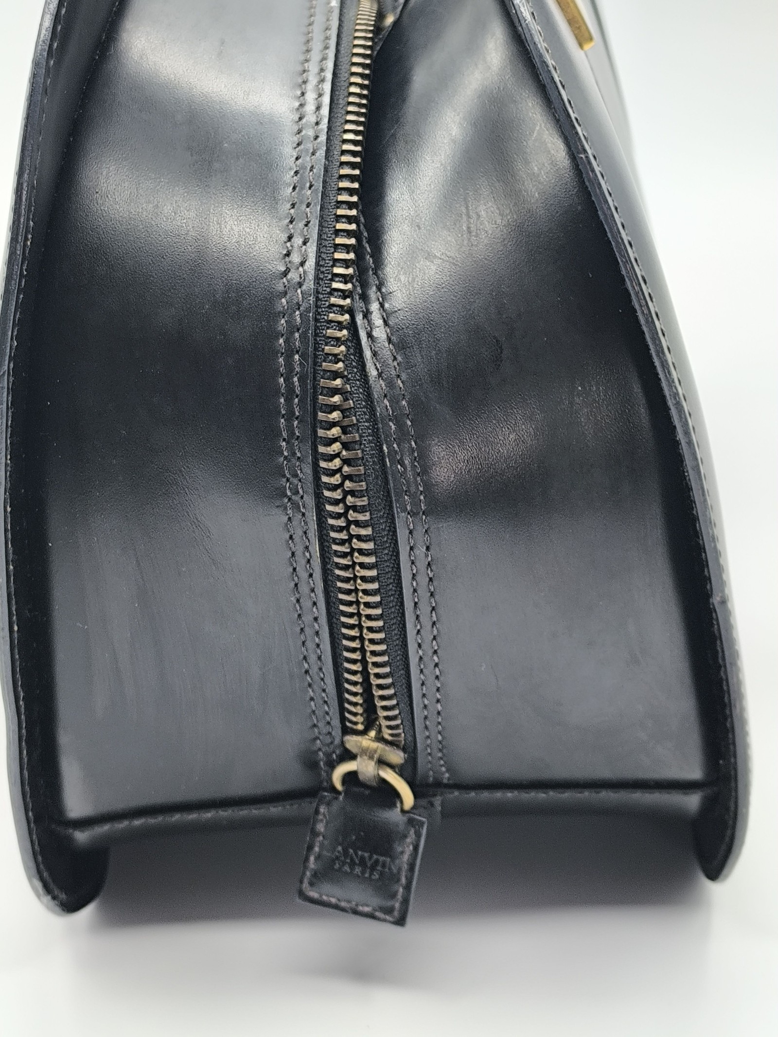 Lanvin Black Leather Handbag Gold Hardware Other image 8