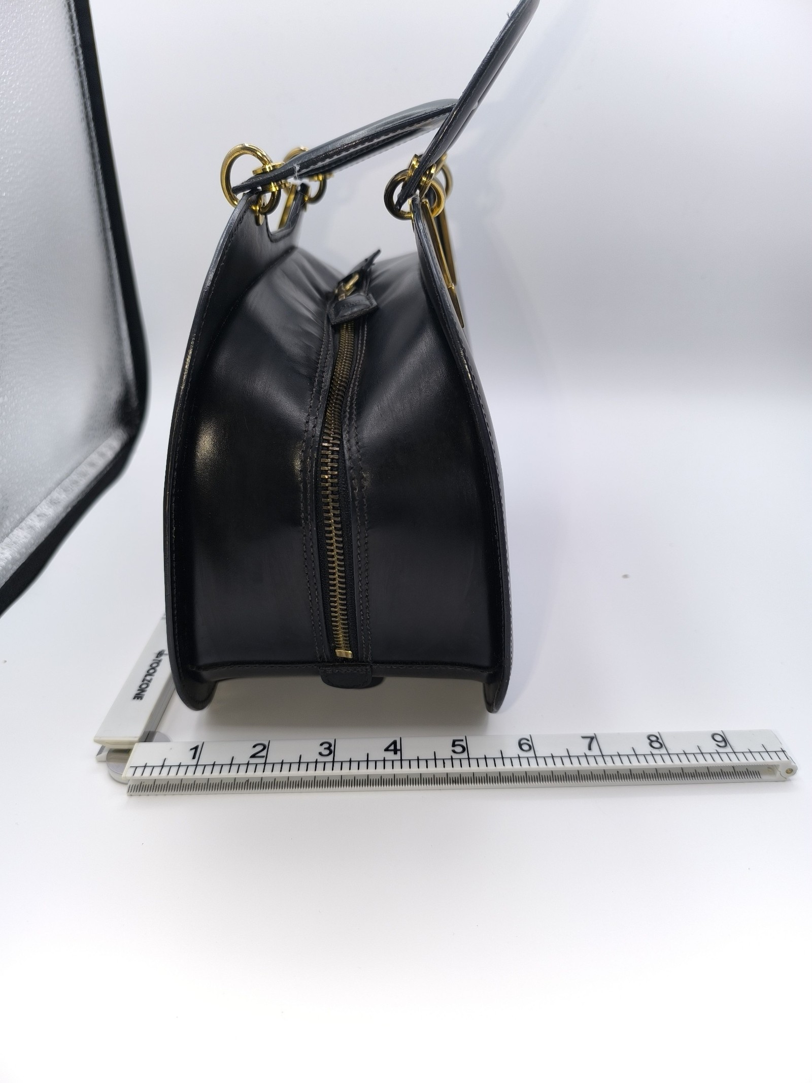 Lanvin Black Leather Handbag Gold Hardware Other image 10