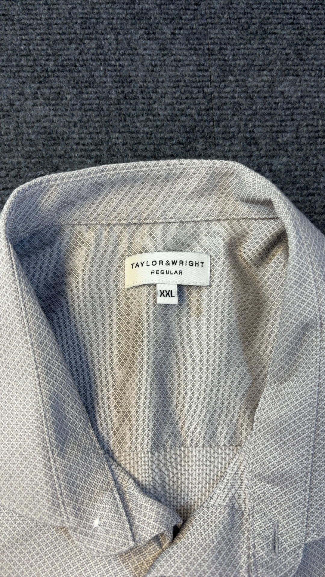 Taylor & Wright Grey Regular Fit Patterned Shirt XXL worn once image 2