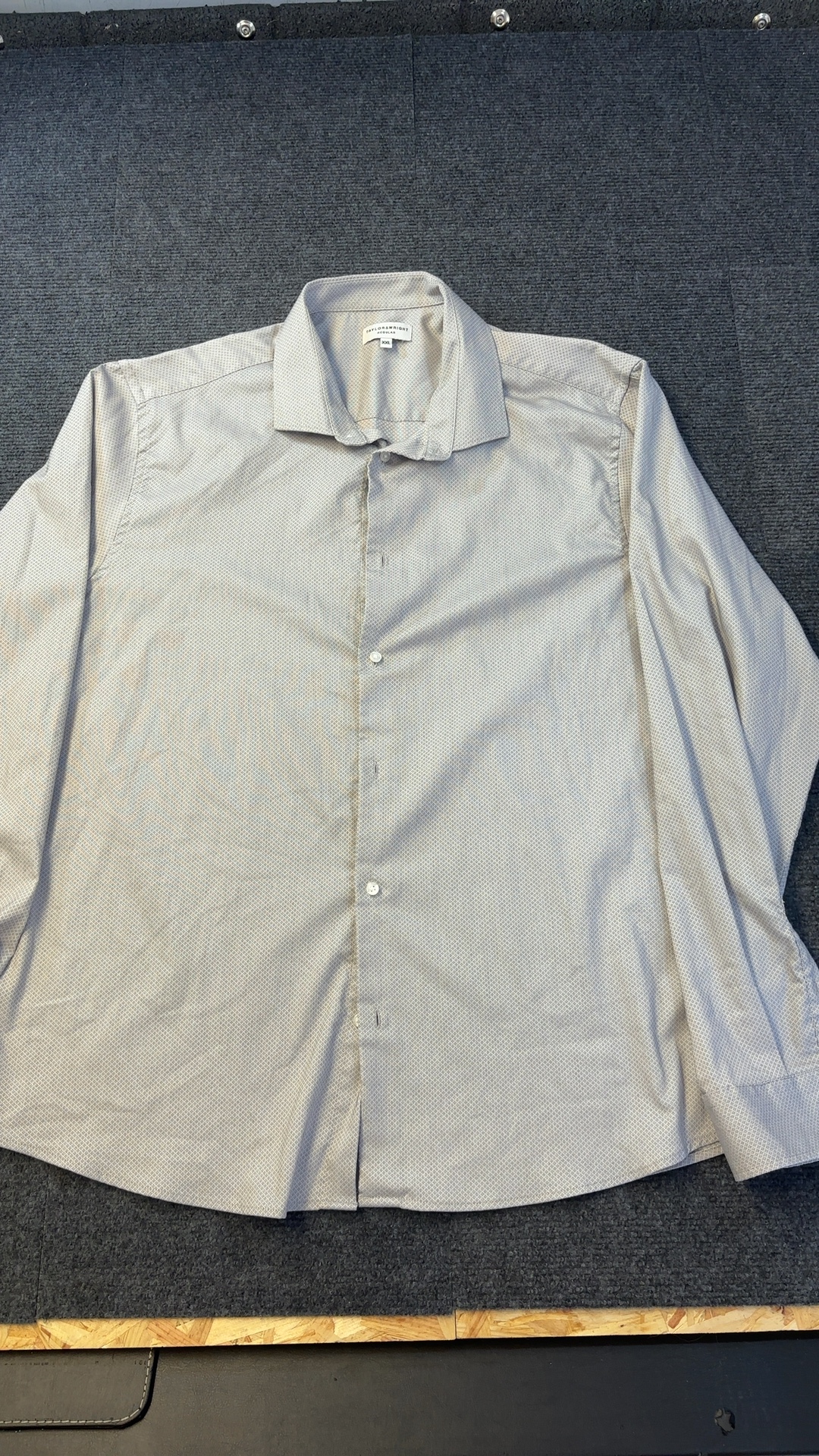 Taylor & Wright Grey Regular Fit Patterned Shirt XXL worn once