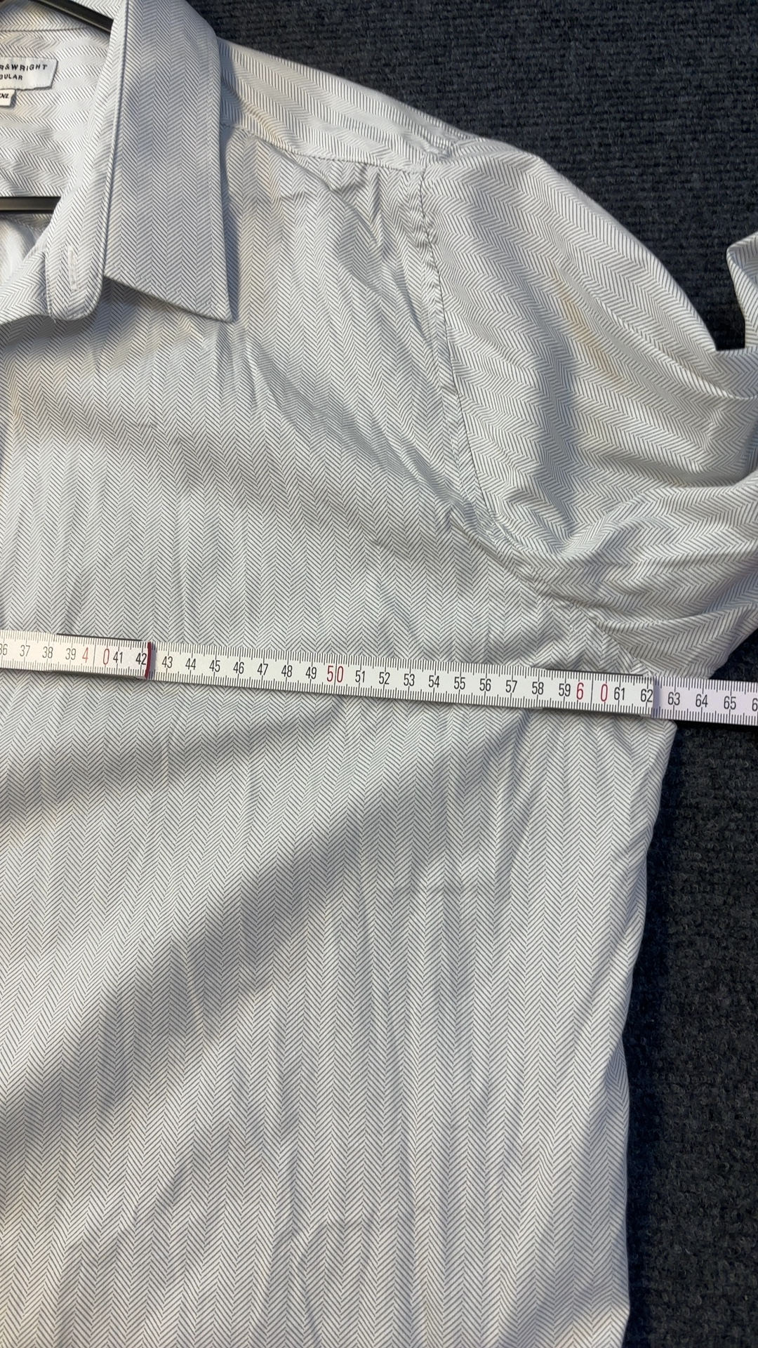Taylor & Wright Grey Herringbone Cotton Shirt XXL Regular worn once image 7