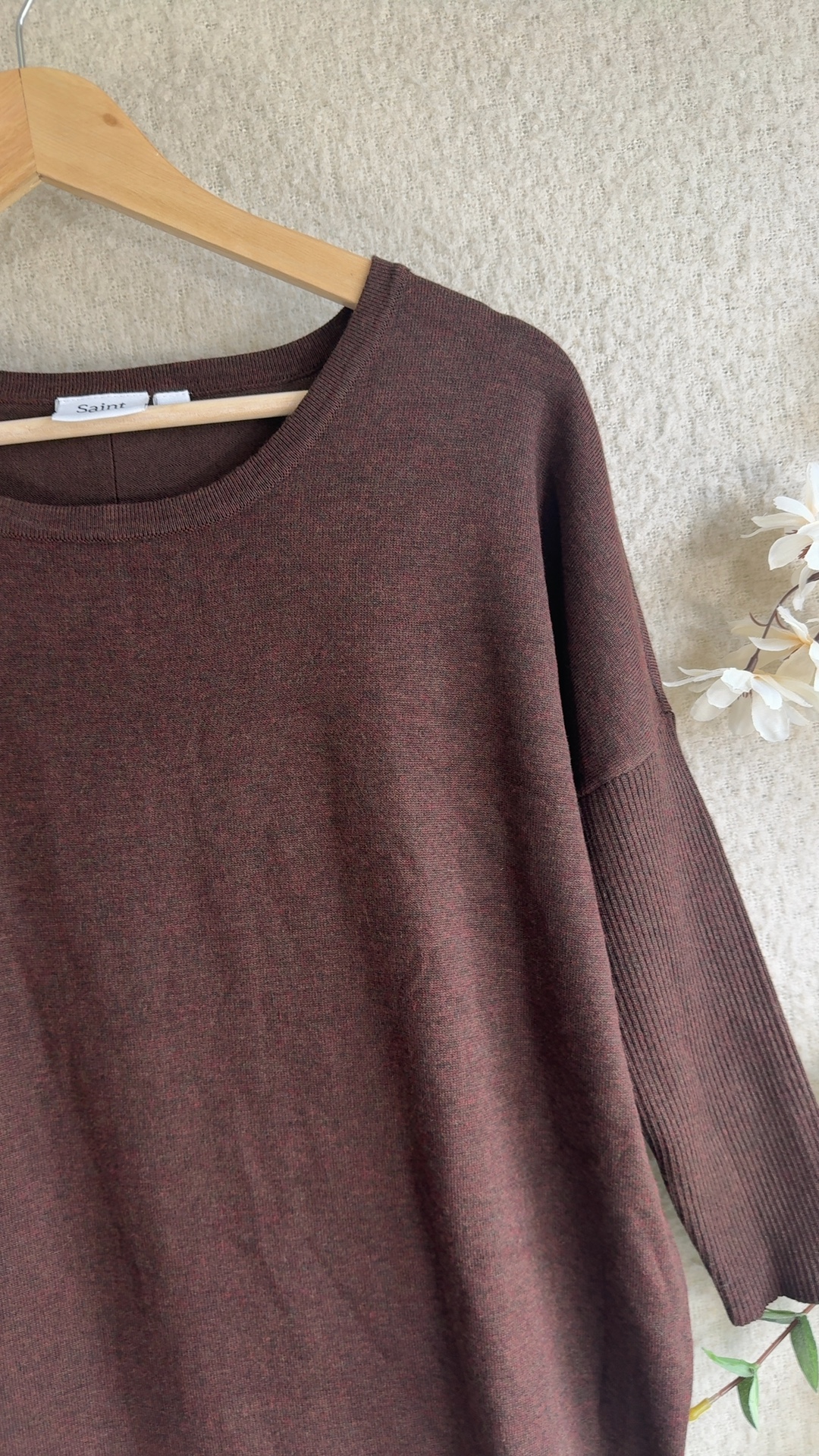 Saint Tropez Brown Knit Dress Small Soft Comfortable Stylish UK Small image 2