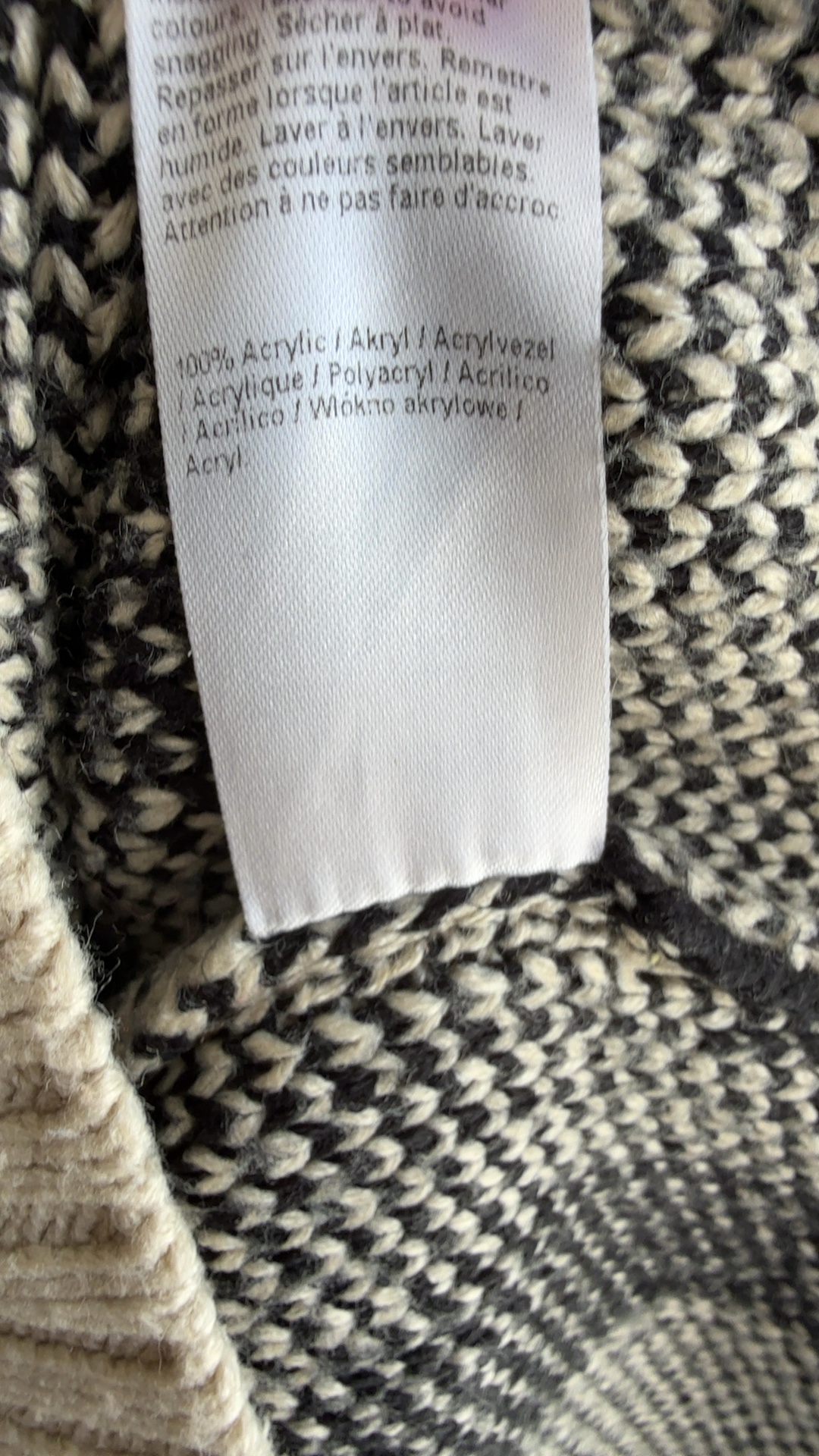River Island Black & Beige Zebra Print Longline Knit Jumper UK M Stylish image 5
