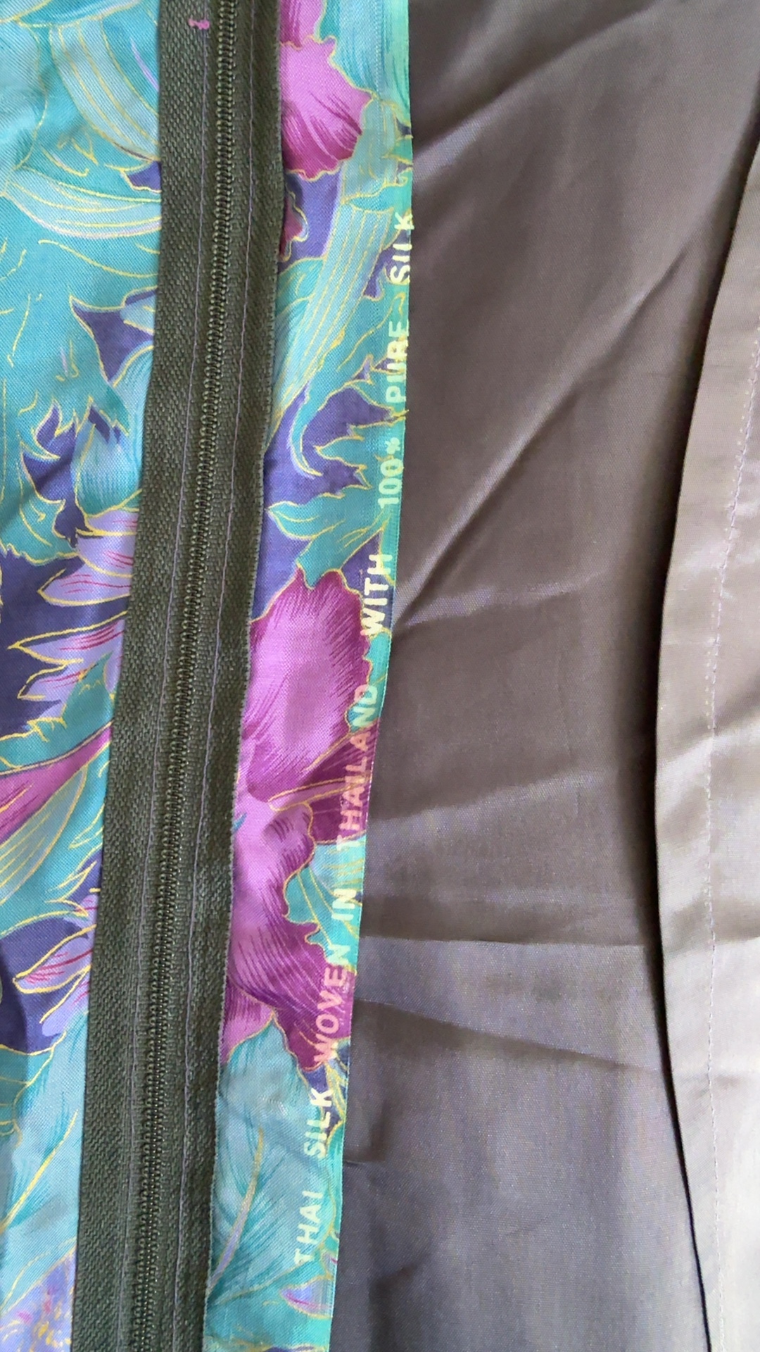 Elegant Purple & Blue Floral Silk Off-Shoulder Dress UK 10 Classic Occasion Wear image 5