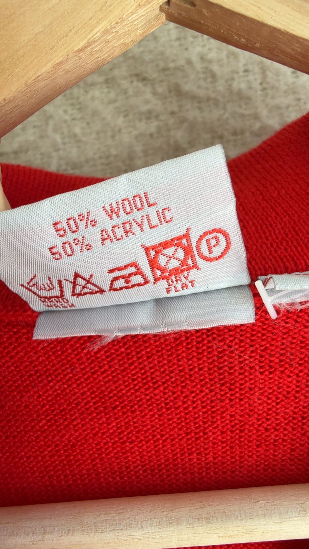 St. Clair Red Wool & Acrylic Polo Collar Knit Sweater Large UK L Stylish Cozy image 5