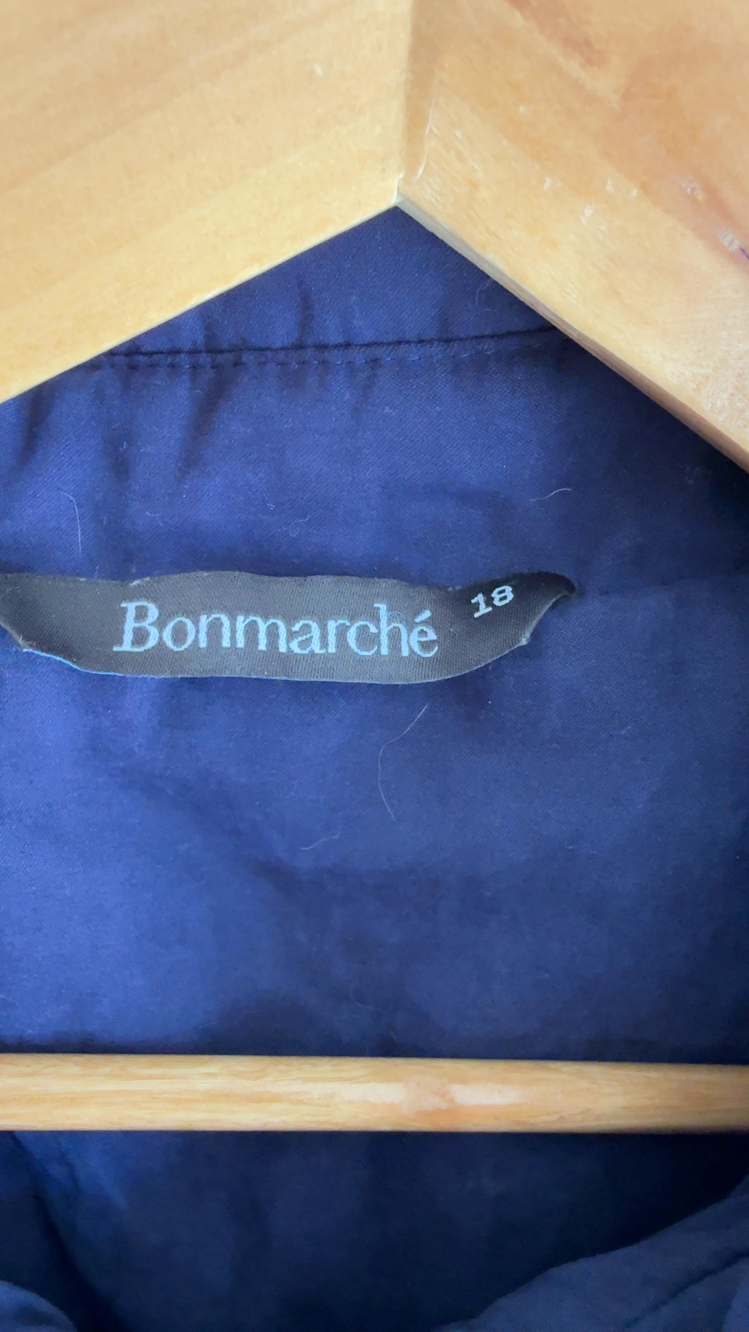 Bonmarché Navy Blue Quilted Hooded Coat UK 18 Polyester Warm Outerwear image 2