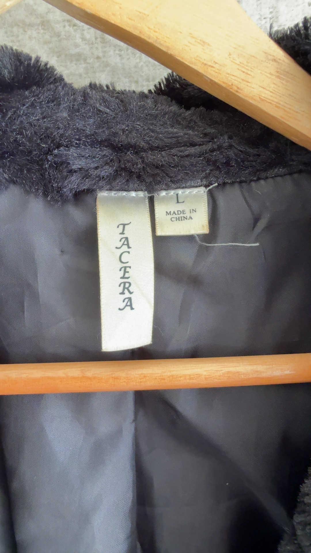 Tacera Black Faux Fur Jacket Large Soft Cozy Winter Layer image 3