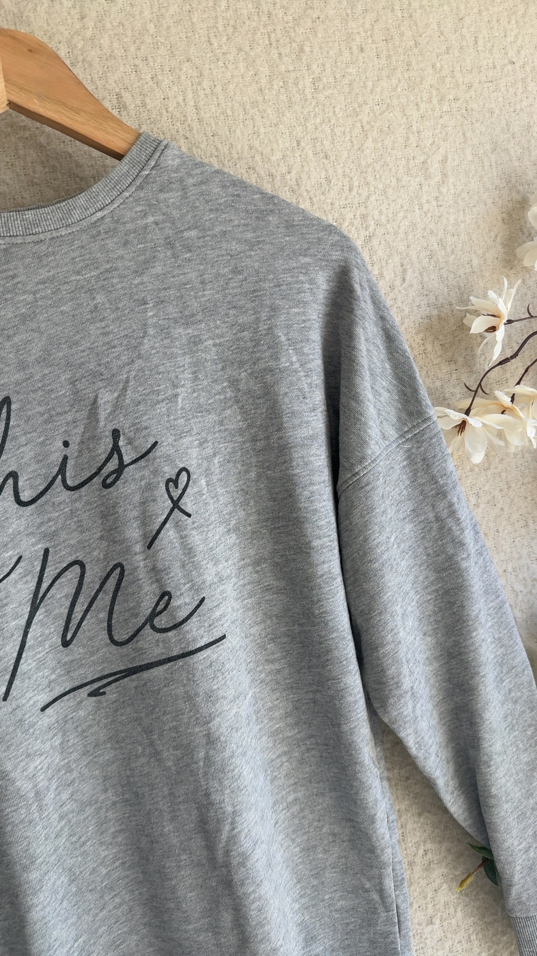 New Look Grey Crew Neck Sweatshirt UK 6 Casual Soft Cotton Blend Top image 3