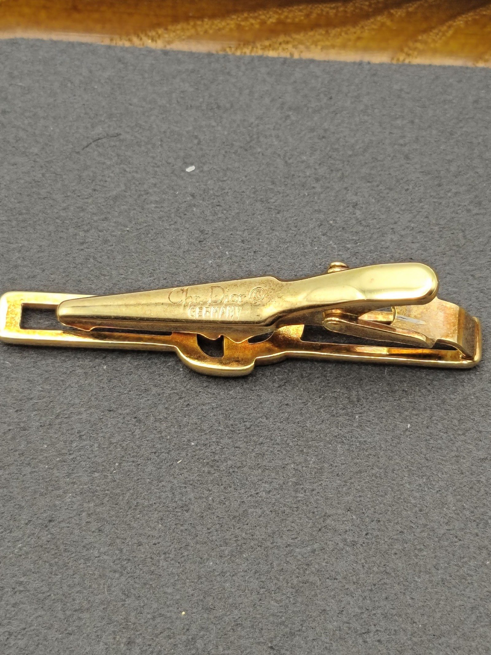 Christian Dior Gold Tone Tie Clip image 8