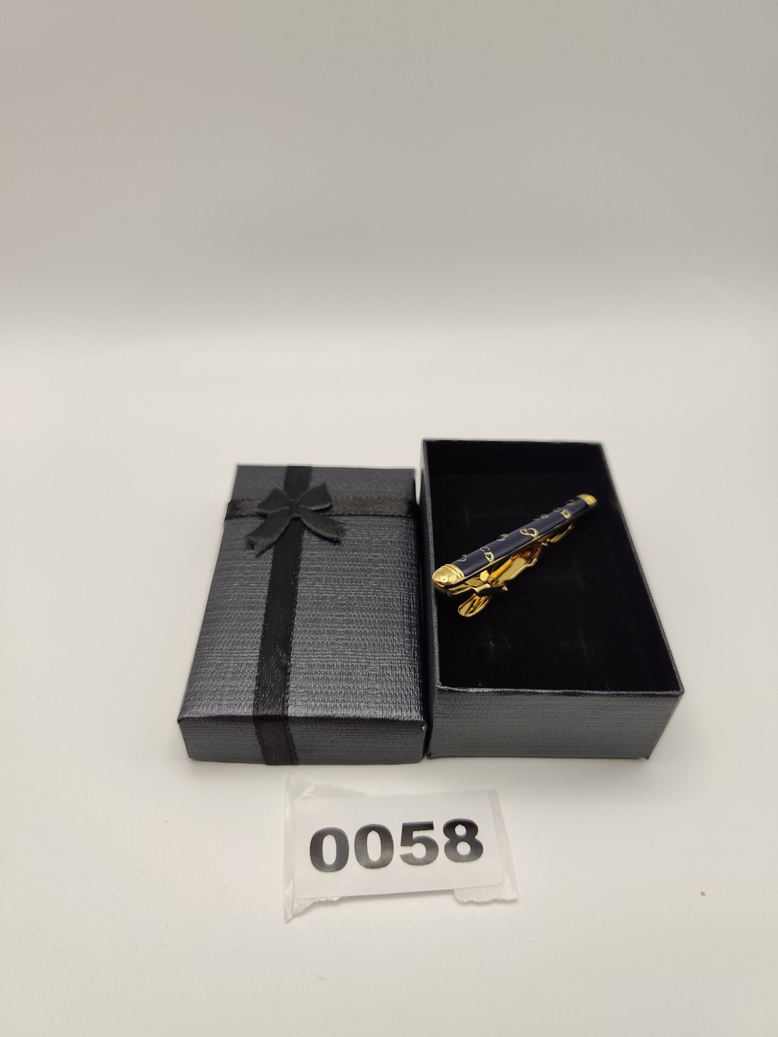 Christian Dior Navy & Gold Tie Clip Men