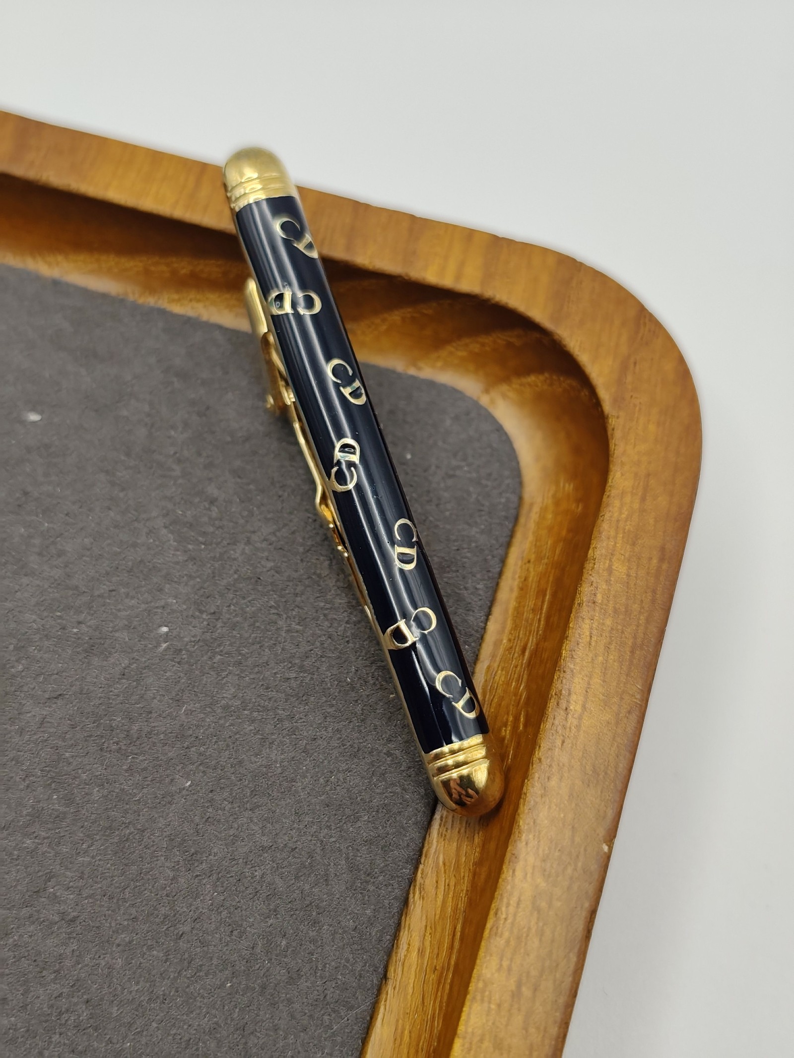 Christian Dior Navy & Gold Tie Clip Men image 3