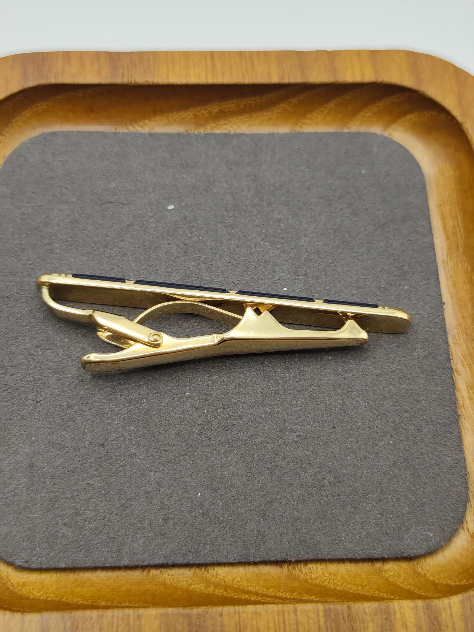 Christian Dior Navy & Gold Tie Clip Men image 4