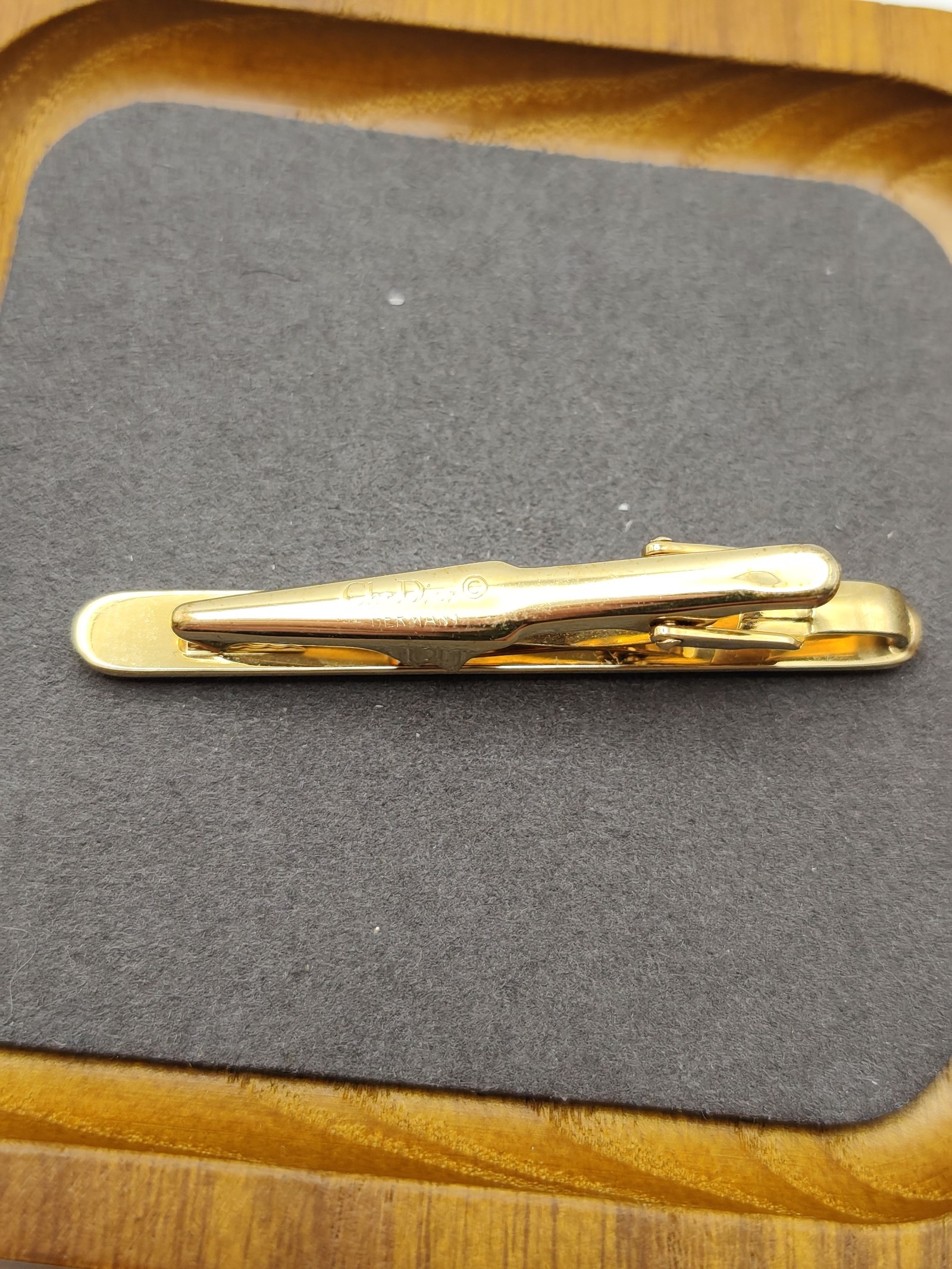 Christian Dior Navy & Gold Tie Clip Men image 6