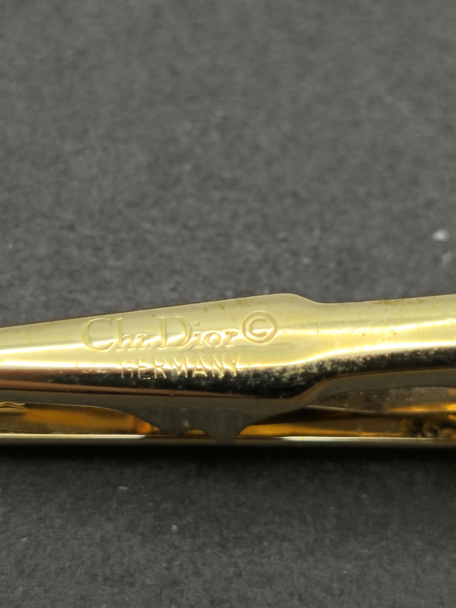 Christian Dior Navy & Gold Tie Clip Men image 7