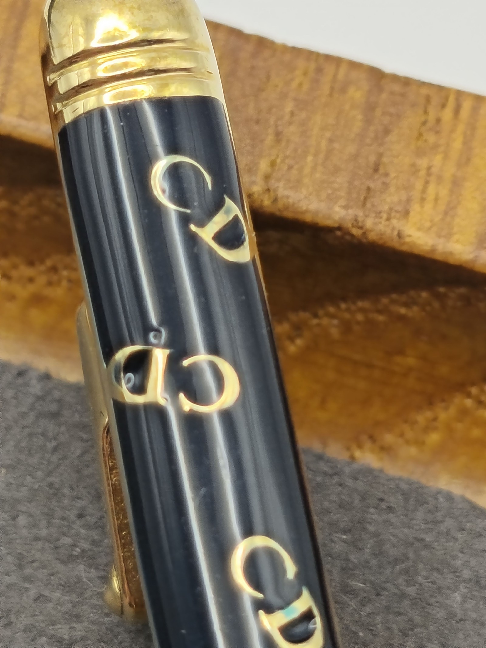 Christian Dior Navy & Gold Tie Clip Men image 8