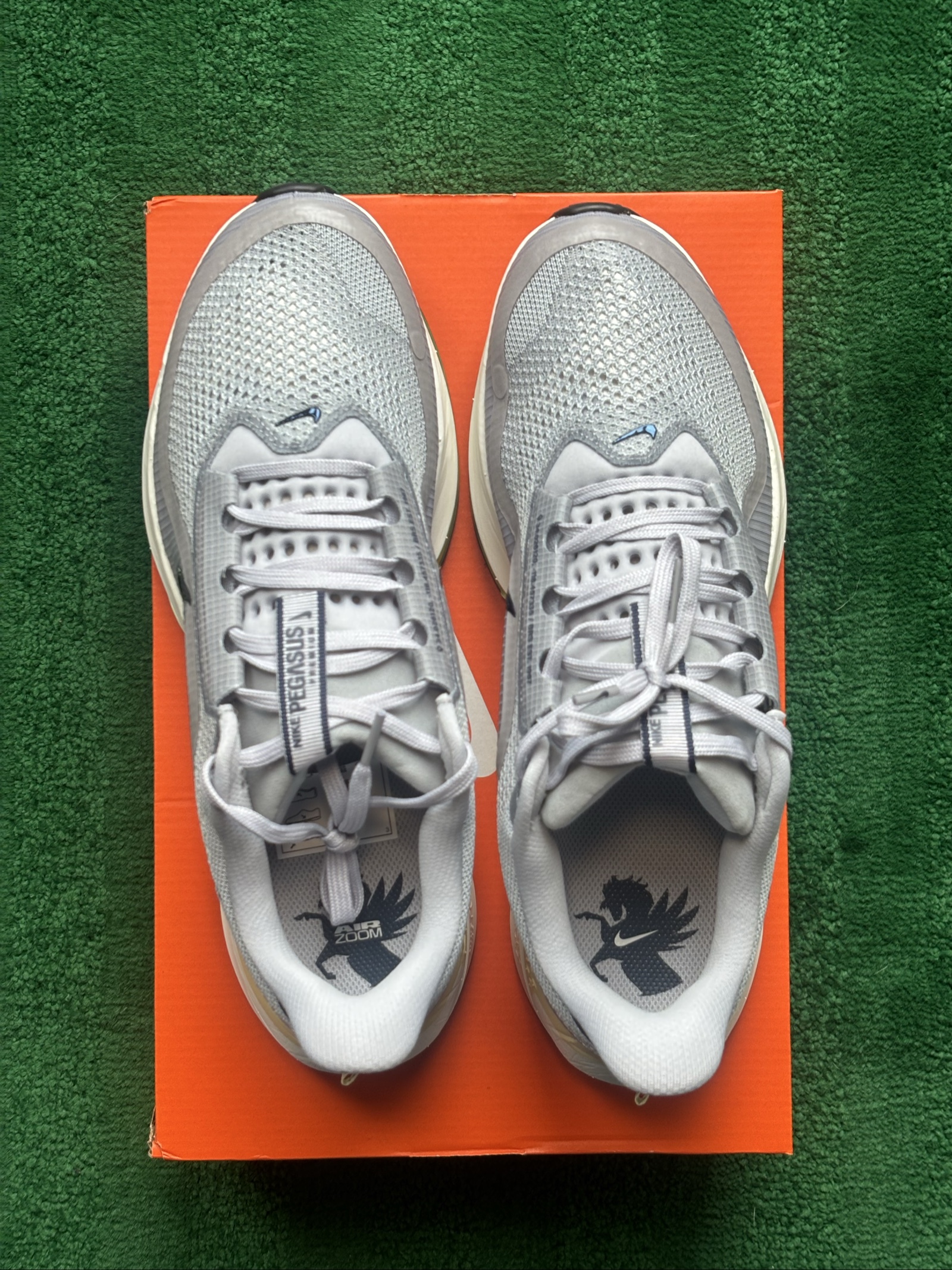 UK 9.5 Nike Pegasus Premium | Wolf Grey Pewter Sail Navy IR1815-012 | New image 3
