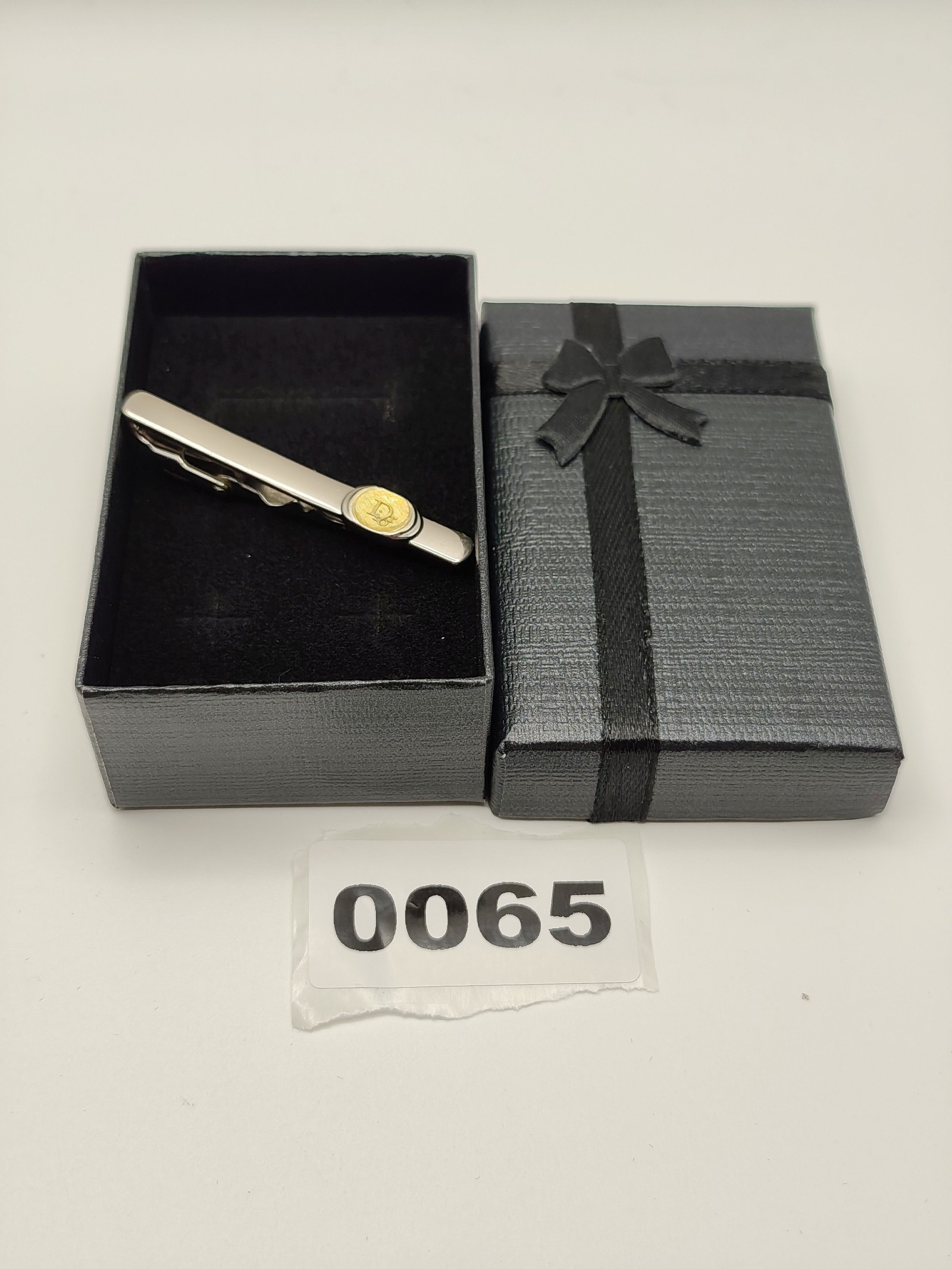 Christian Dior Silver & Gold Tone Tie Clip