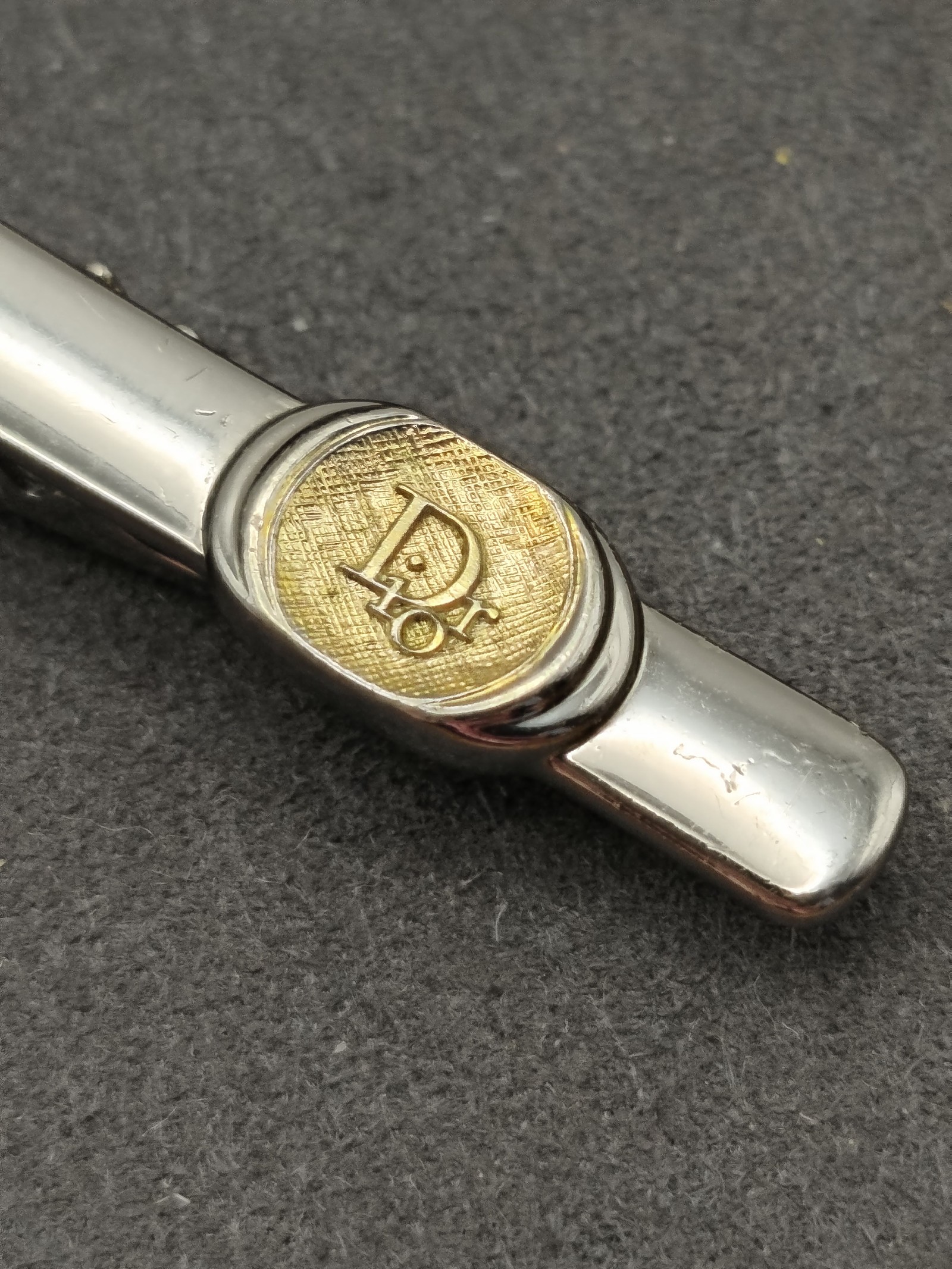 Christian Dior Silver & Gold Tone Tie Clip image 4