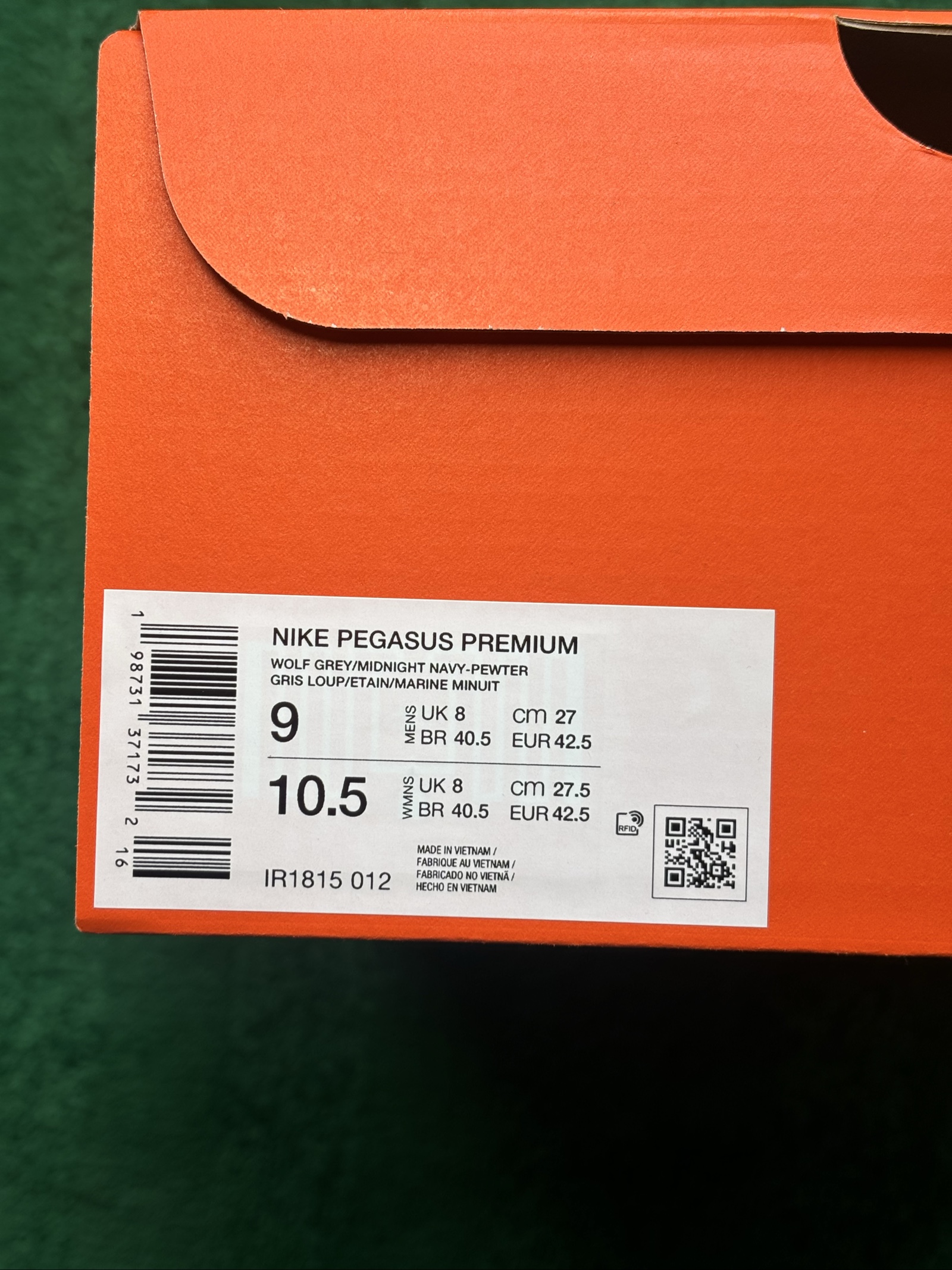 UK 8 Nike Pegasus Premium | Wolf Grey Pewter Sail Navy IR1815-012 | New image 6