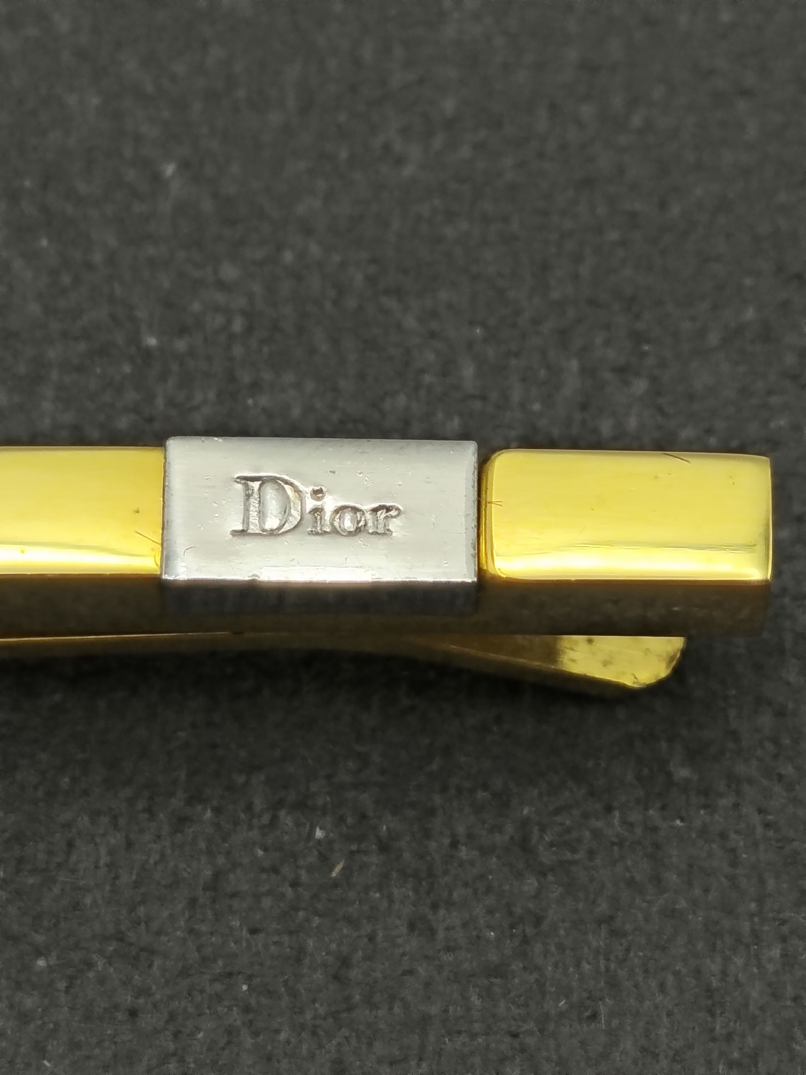 Christian Dior Gold & Silver Tie Clip Classic Design Other image 5