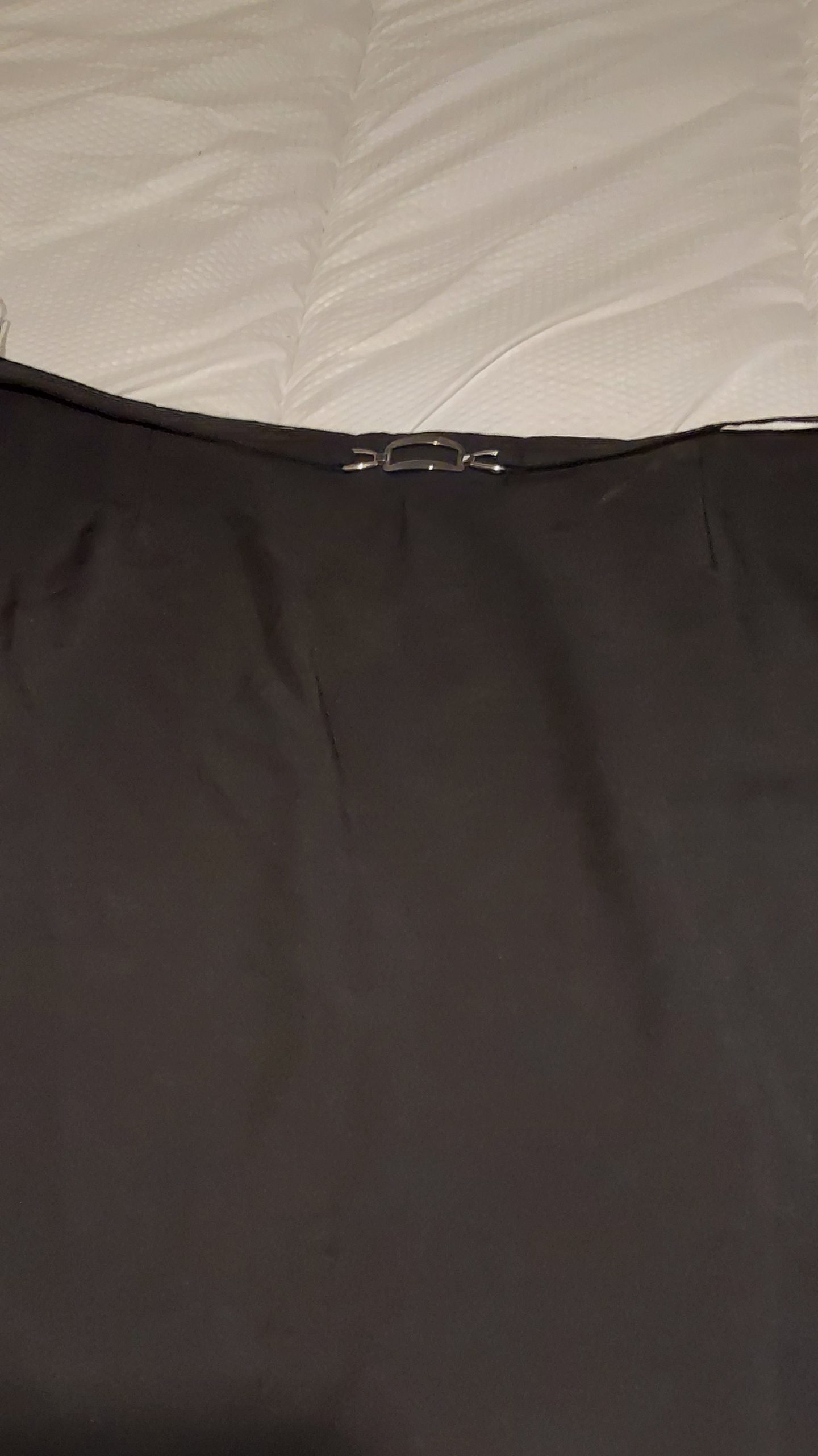 Etam Black Pencil Skirt Medium 22 Zip Waist Detail Y2K Plus Size image 2