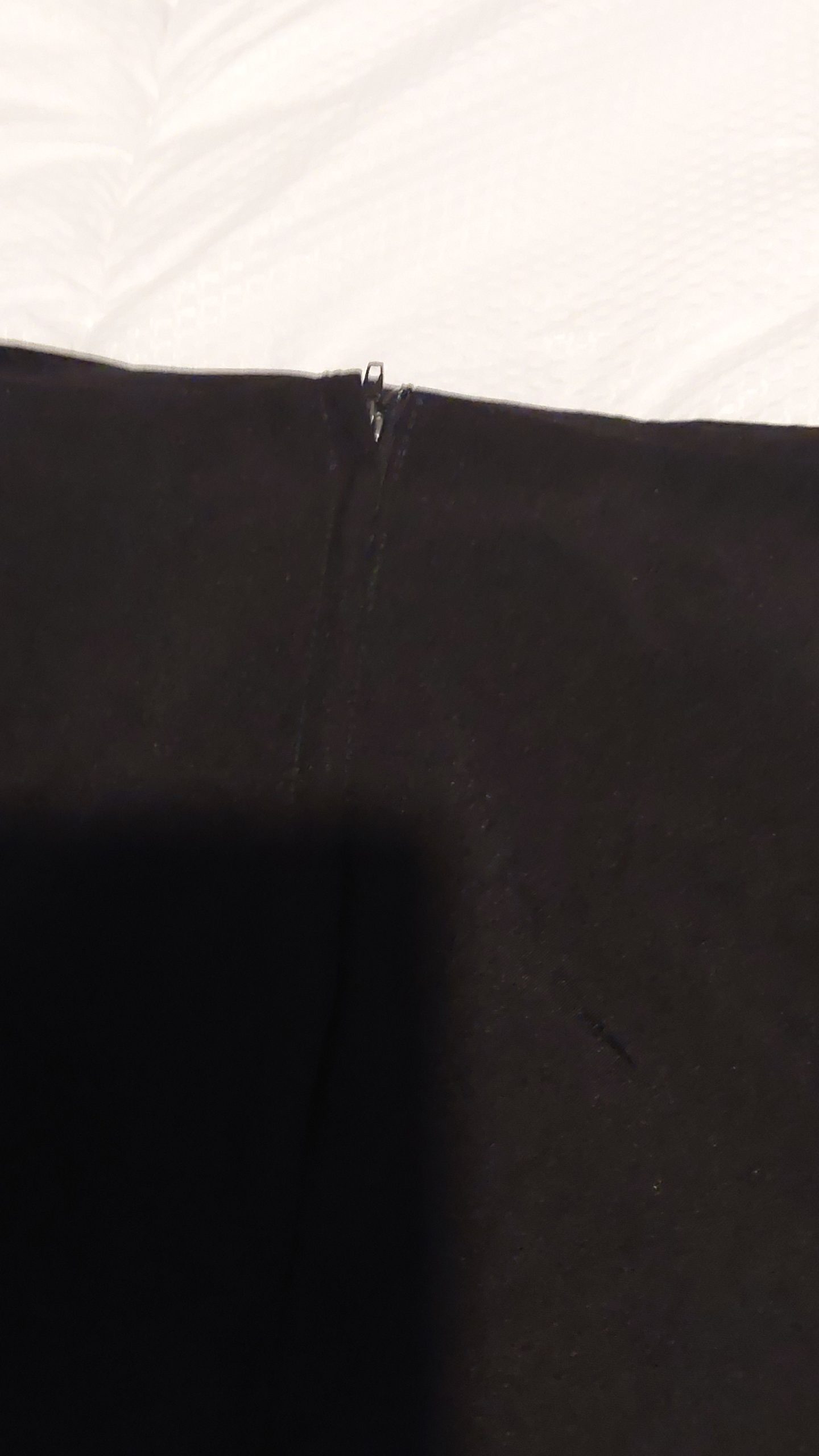 Etam Black Pencil Skirt Medium 22 Zip Waist Detail Y2K Plus Size image 5