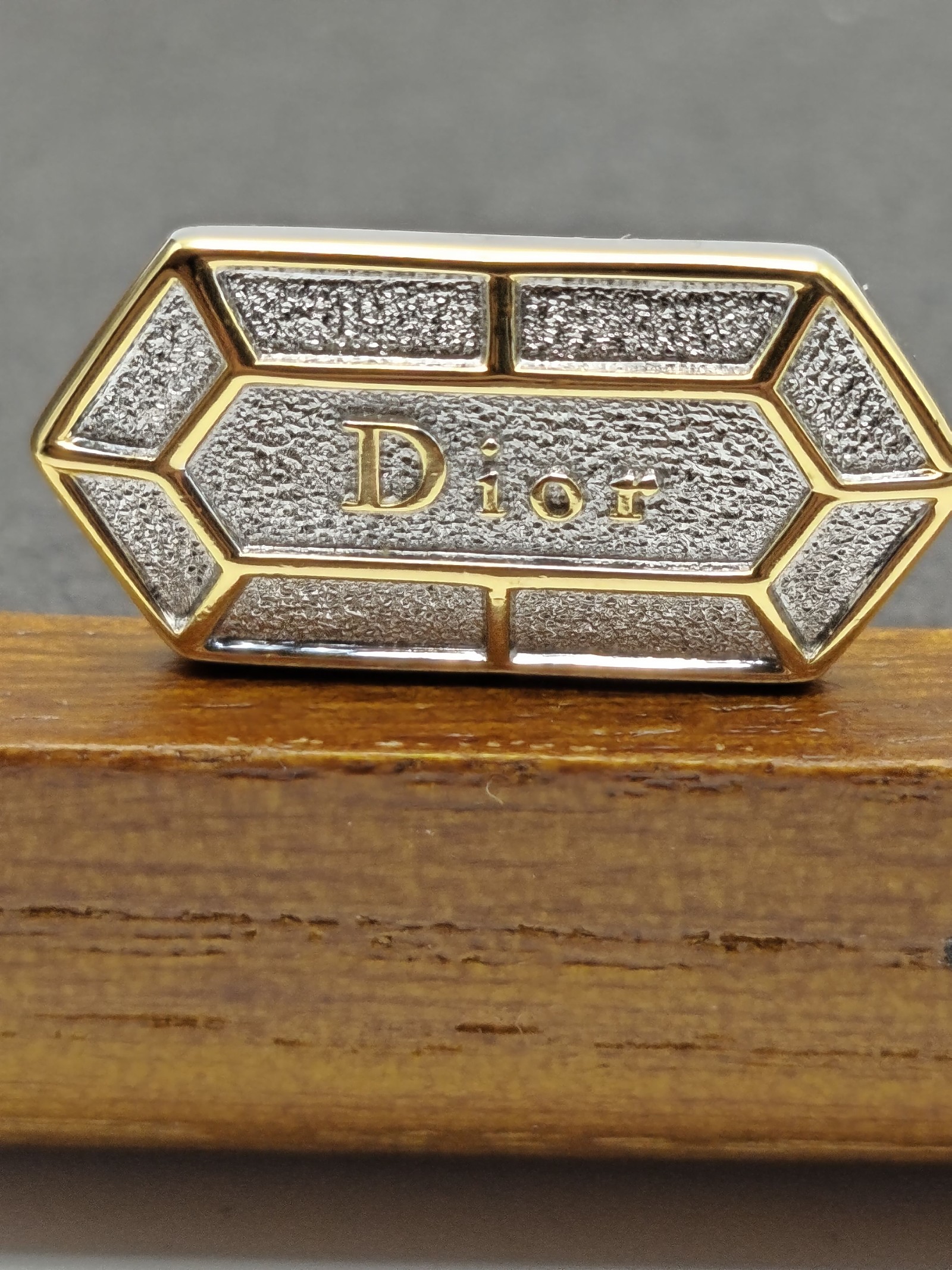 Christian Dior Gold & Silver Tone Cufflinks & Tie Clip Set image 6