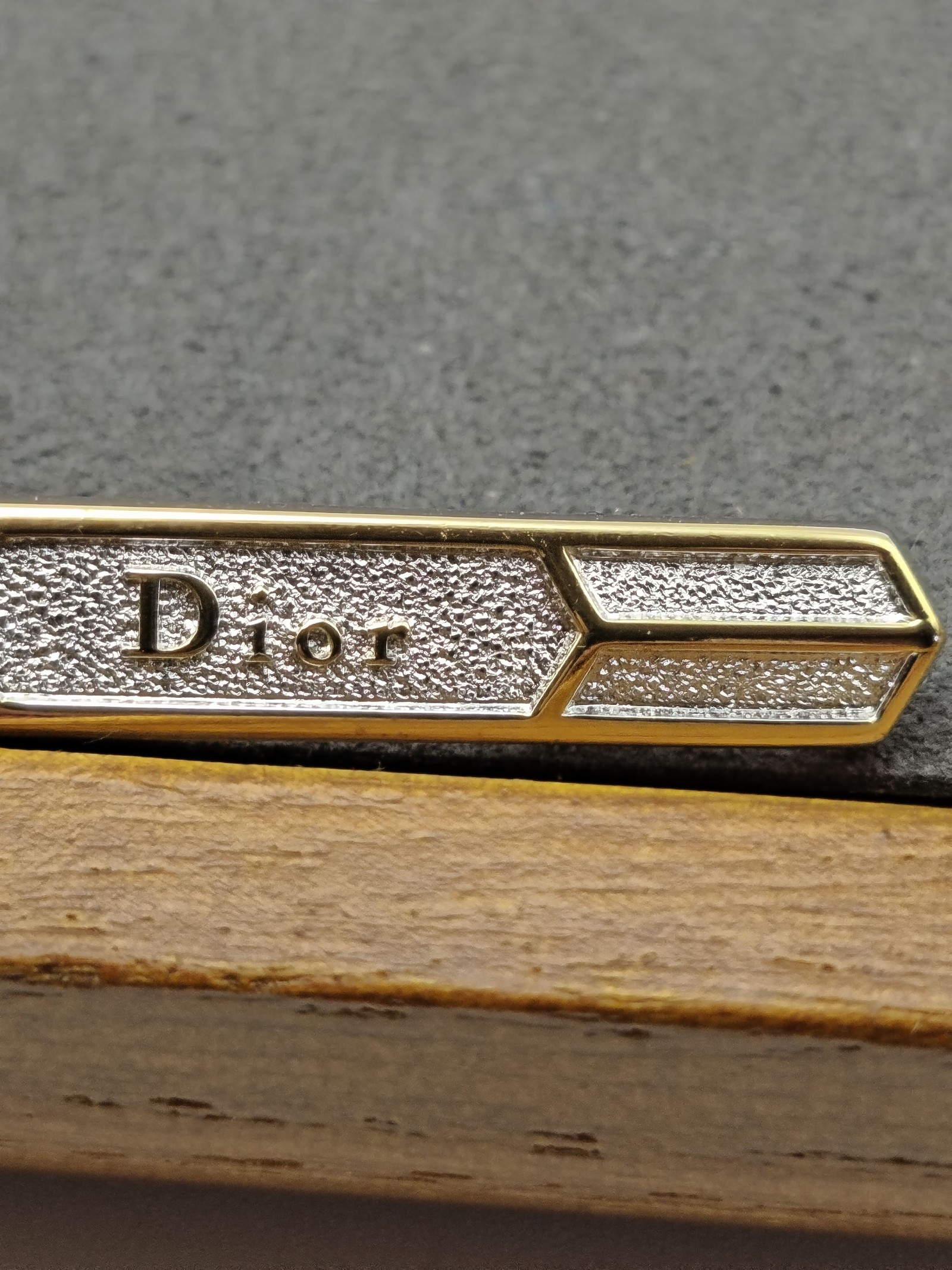 Christian Dior Gold & Silver Tone Cufflinks & Tie Clip Set image 9