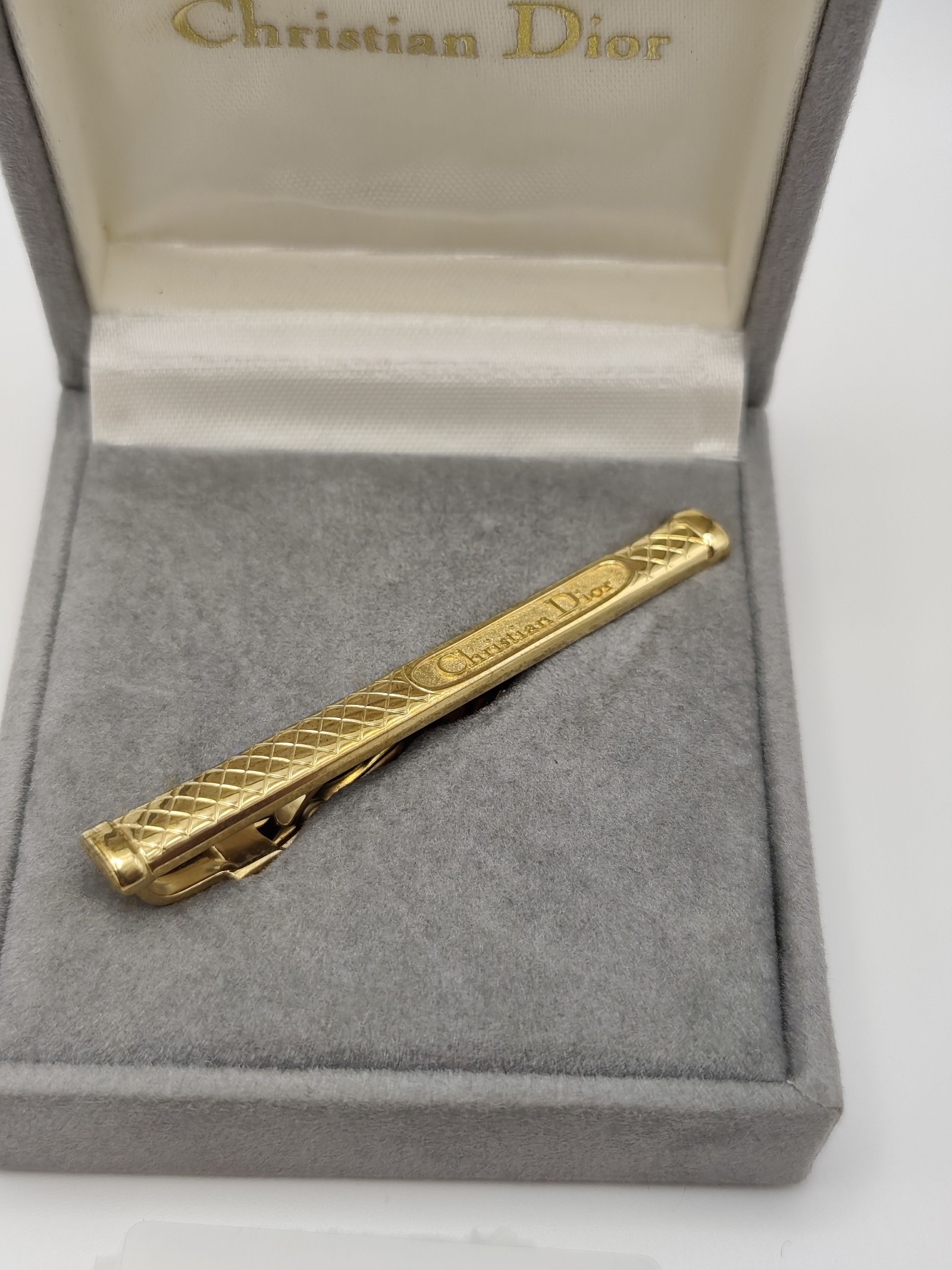Christian Dior Gold Tone Tie Clip Men with Box image 2