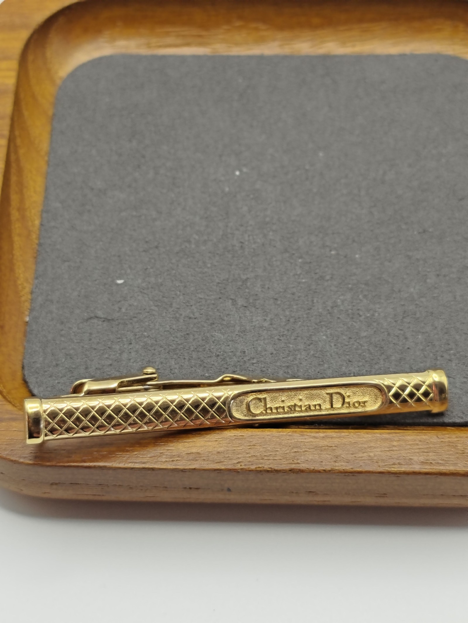Christian Dior Gold Tone Tie Clip Men with Box image 4