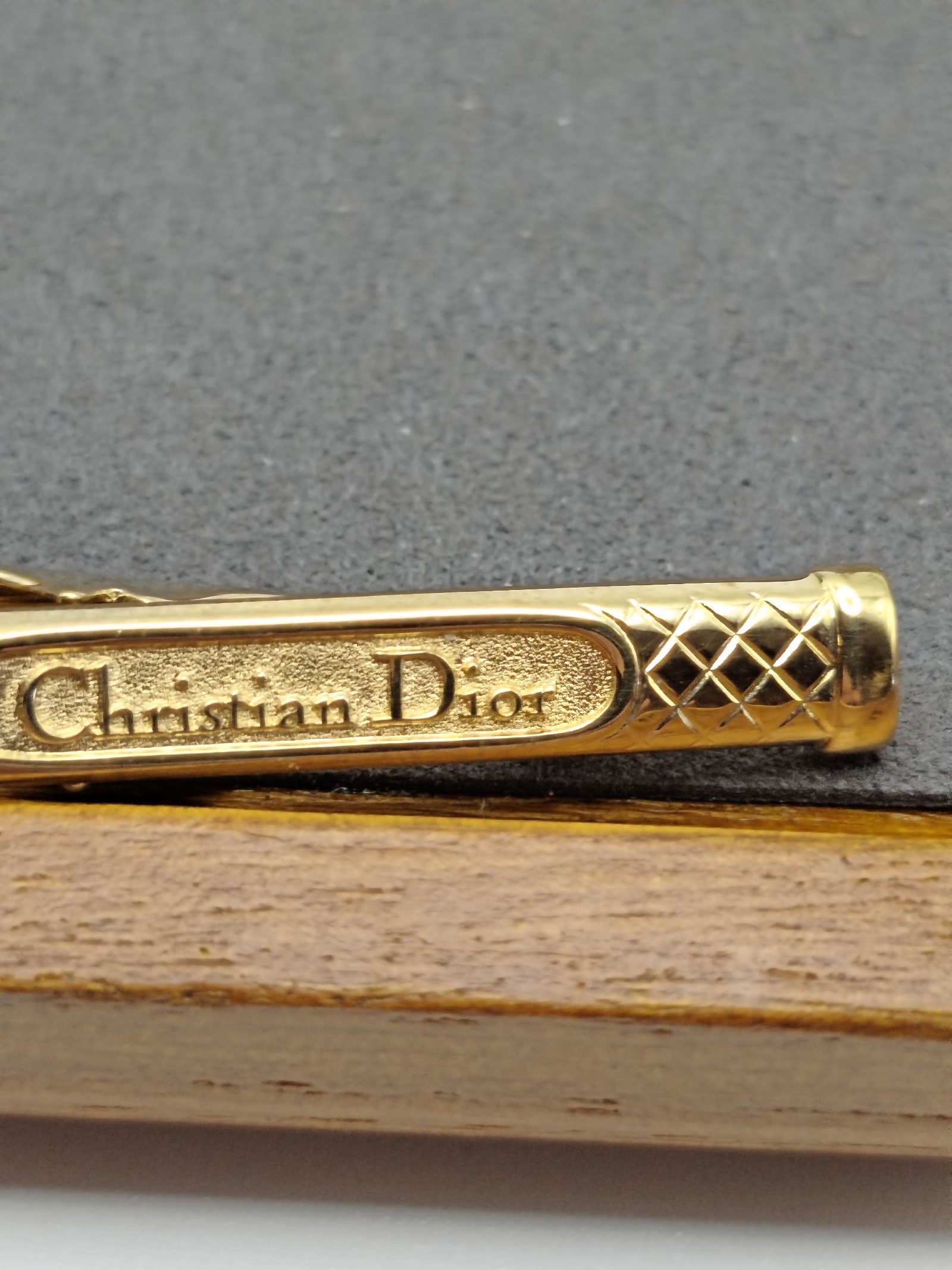 Christian Dior Gold Tone Tie Clip Men with Box image 5