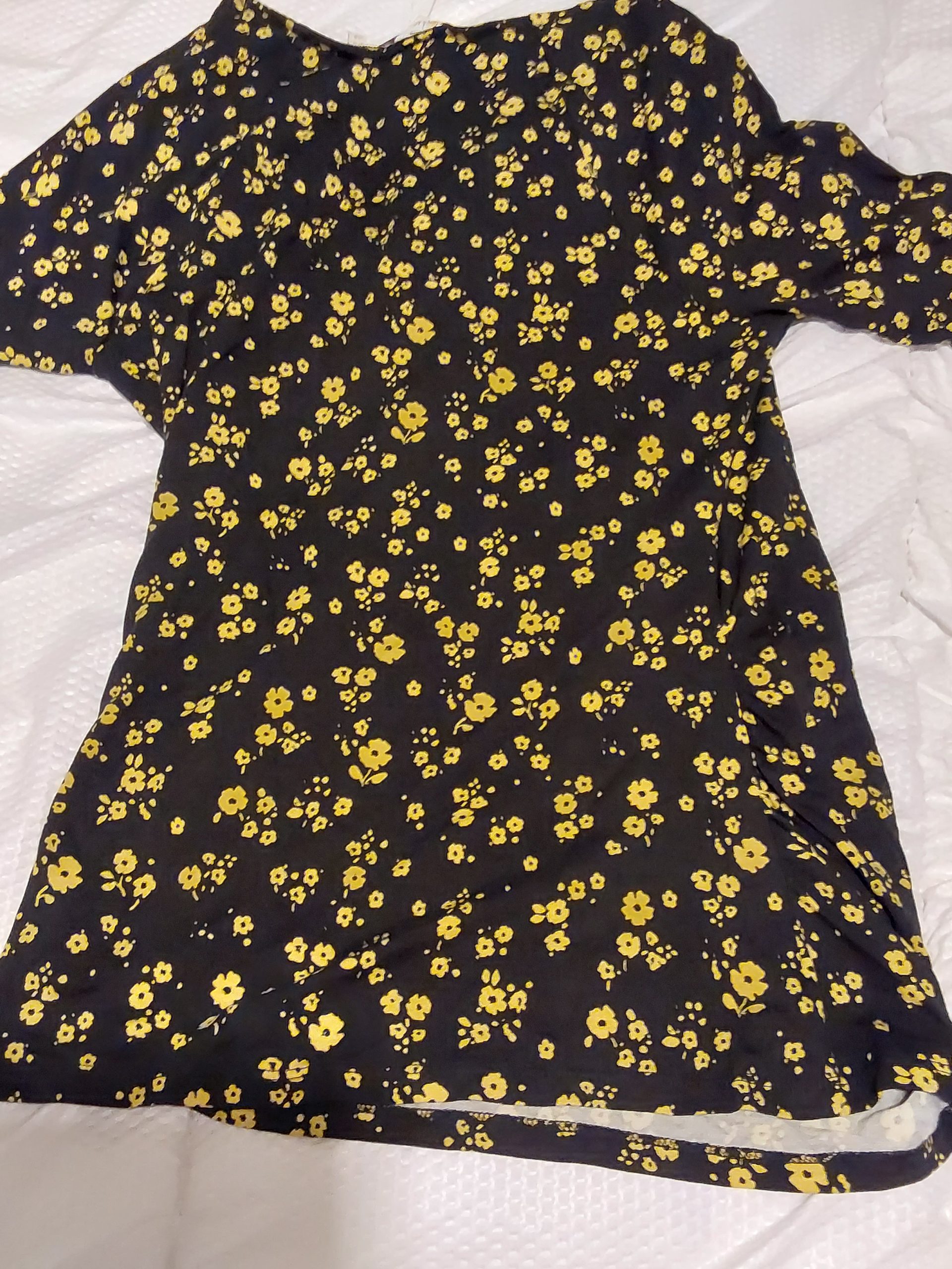 Boden Black & Yellow Floral Print Dress UK Womans Ladies Size 12 BNWT image 5