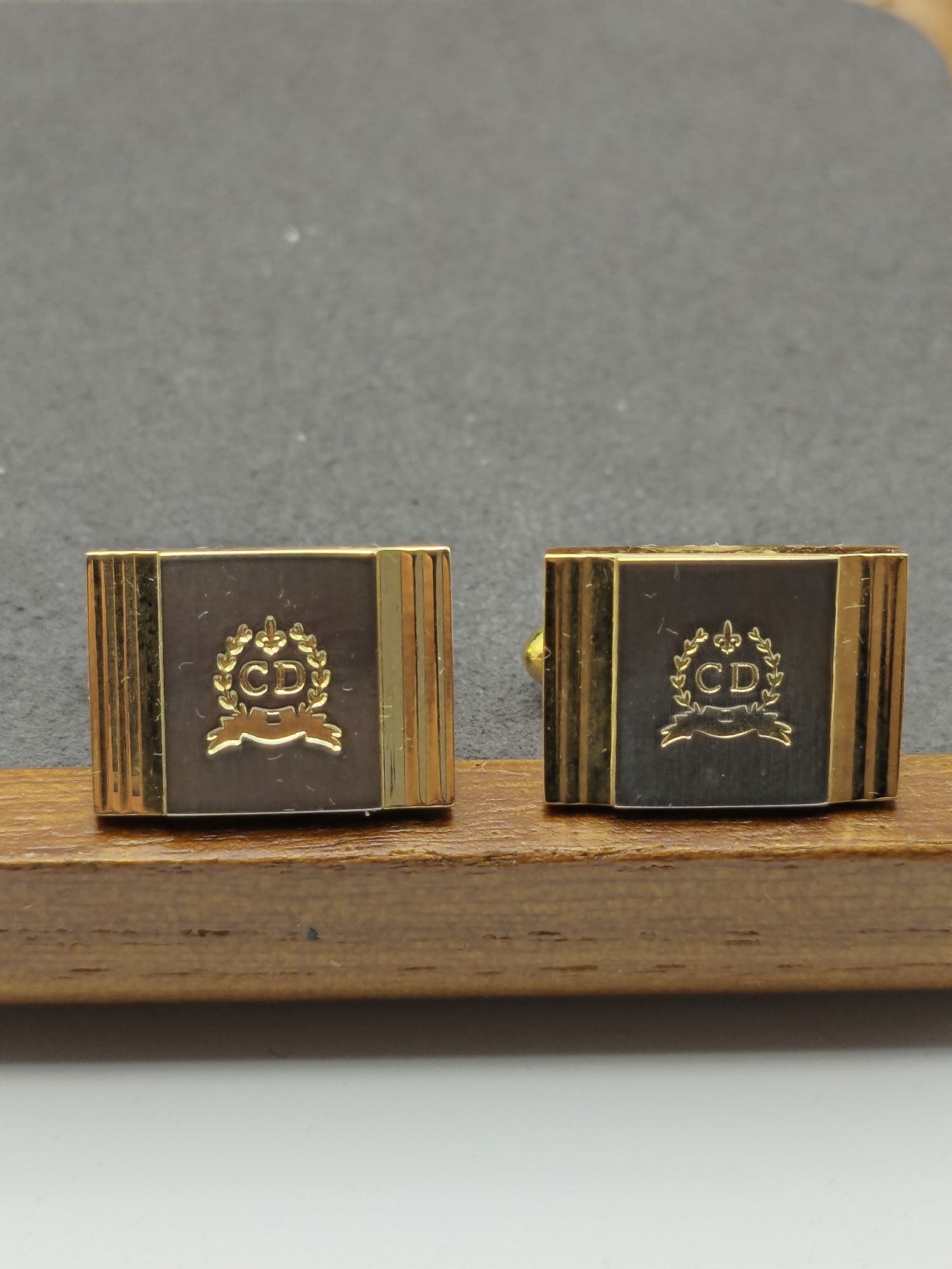 Christian Dior Gold & Silver Cufflinks & Tie Clip Set Men image 3