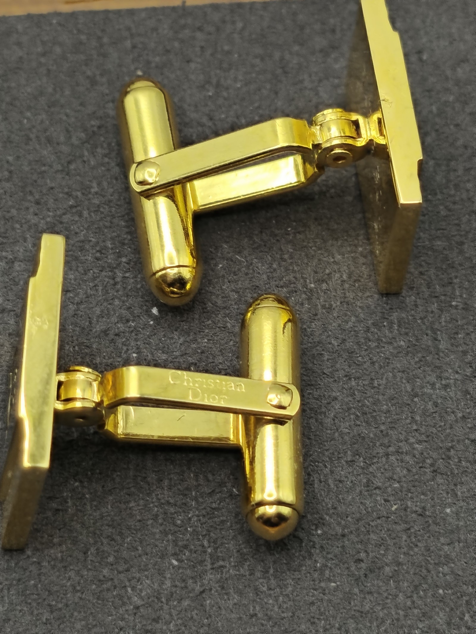 Christian Dior Gold & Silver Cufflinks & Tie Clip Set Men image 6
