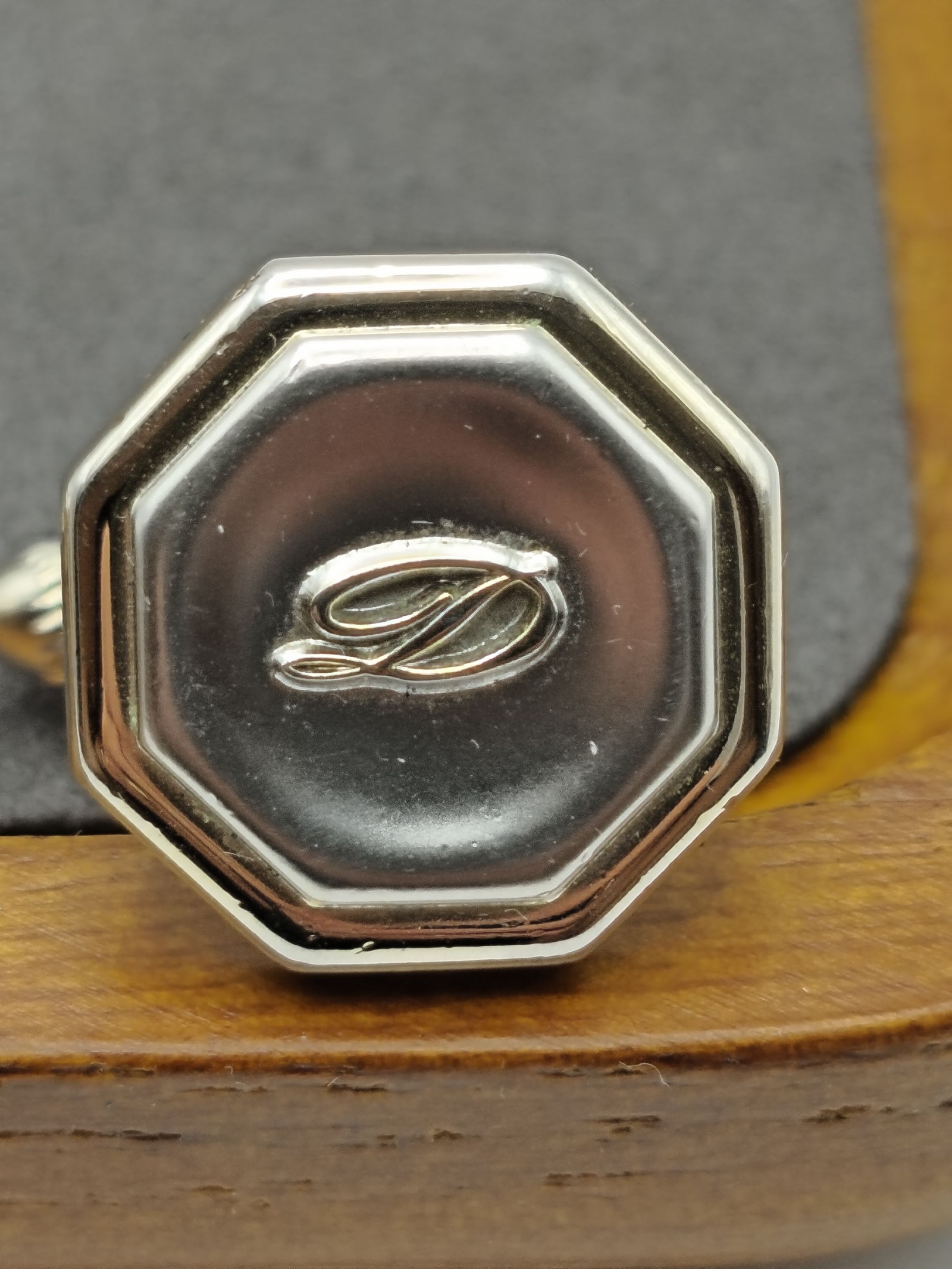 S.T. Dupont Gold & Silver Octagonal Cufflinks & Tie Clip Set Other image 5