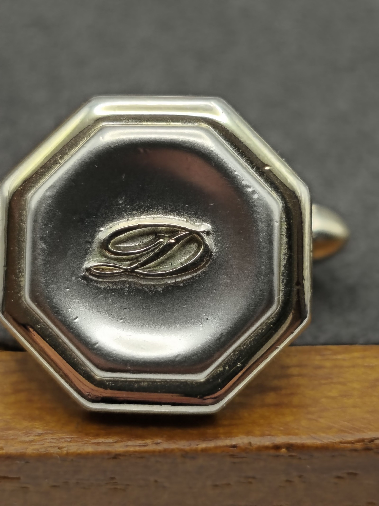 S.T. Dupont Gold & Silver Octagonal Cufflinks & Tie Clip Set Other image 6
