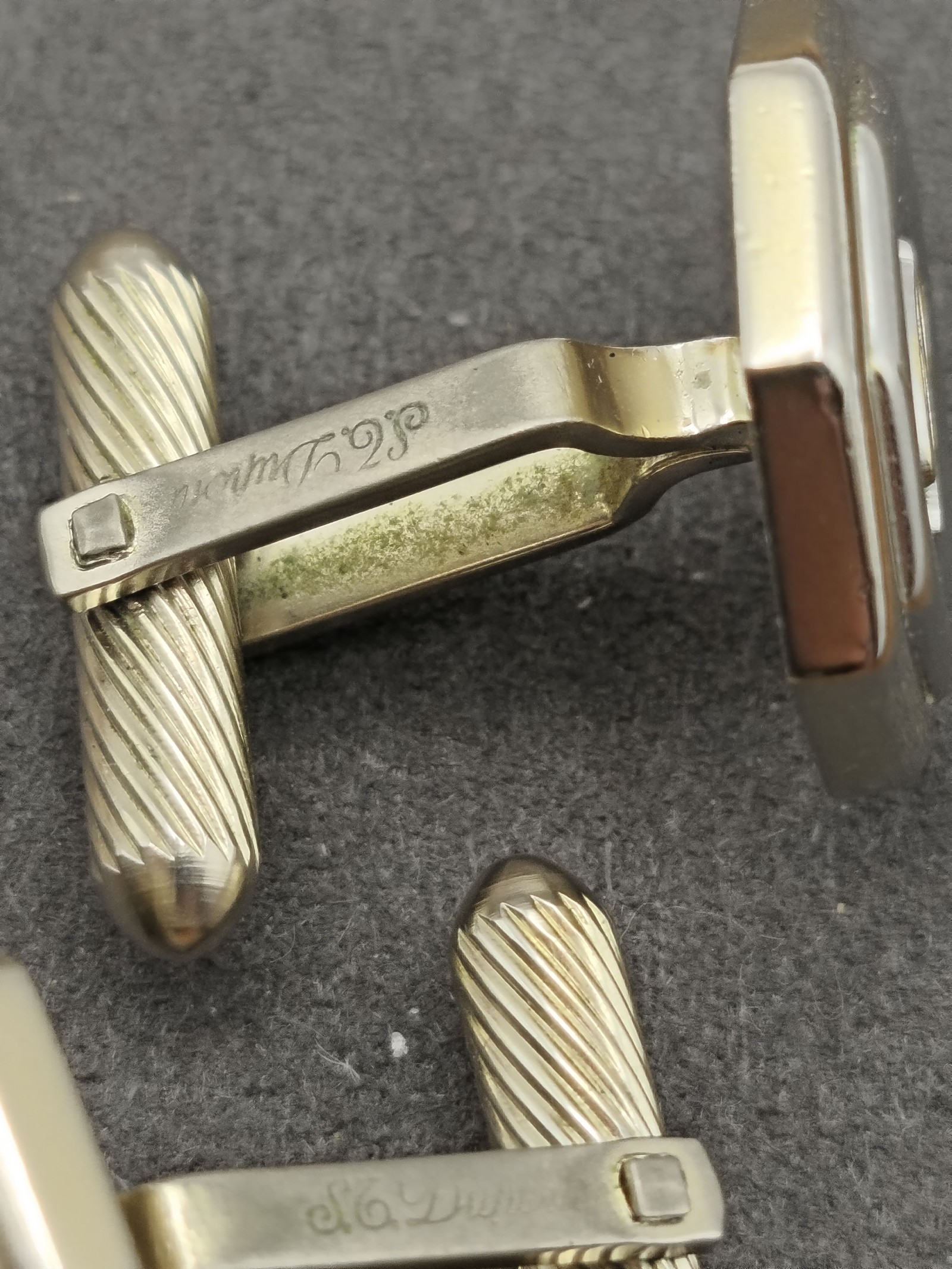 S.T. Dupont Gold & Silver Octagonal Cufflinks & Tie Clip Set Other image 8