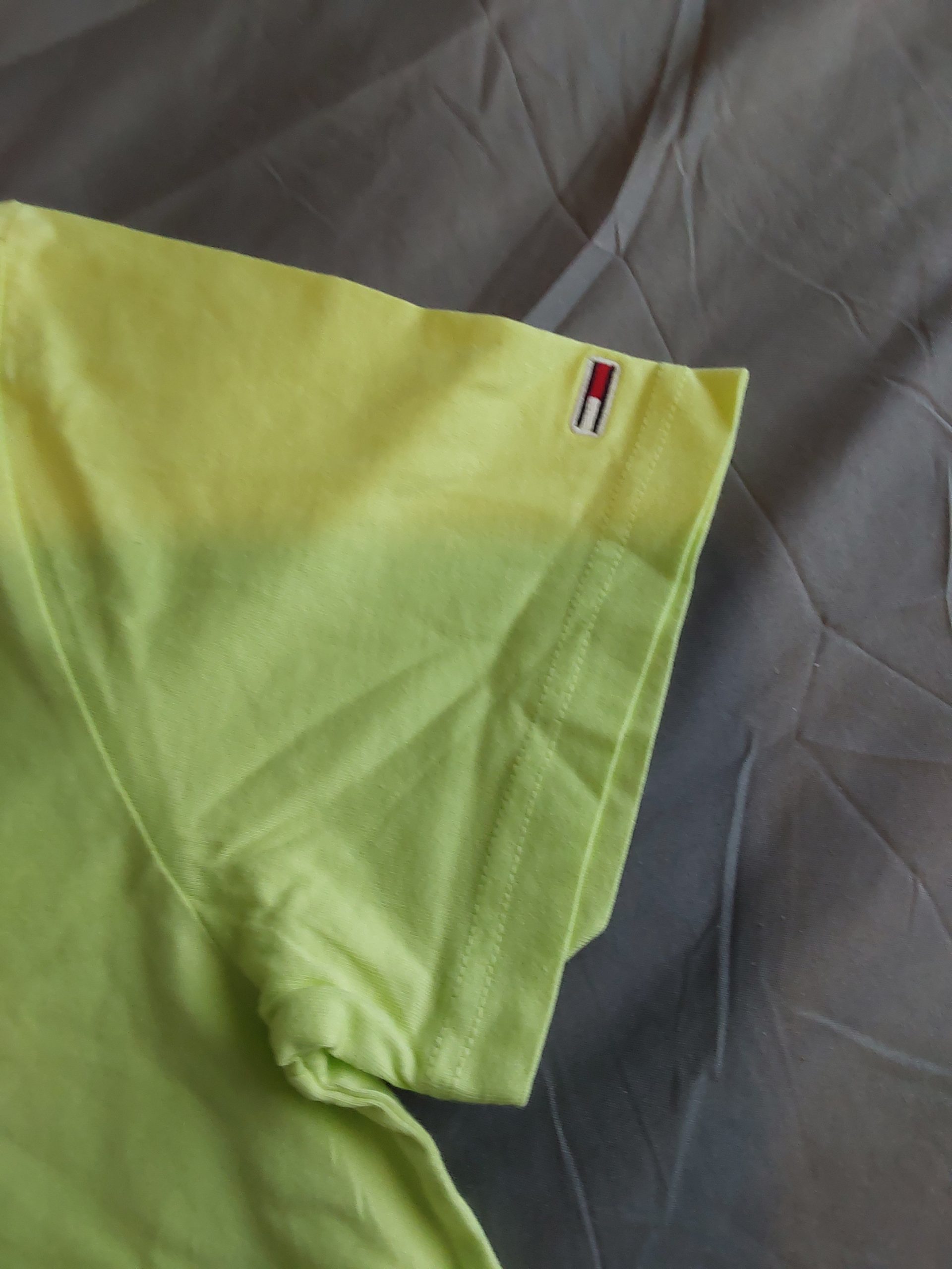 Tommy Jeans Yellow Logo T-Shirt Large Classic Fit Mens Large Summer image 4