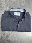 Original Penguin Black Cotton Linen Blend Shirt Large