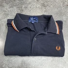 Fred Perry Black Polo Shirt XXL Cotton